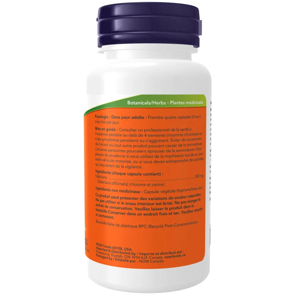 Now - Valerian Root - 500mg 100 Veg Capsules