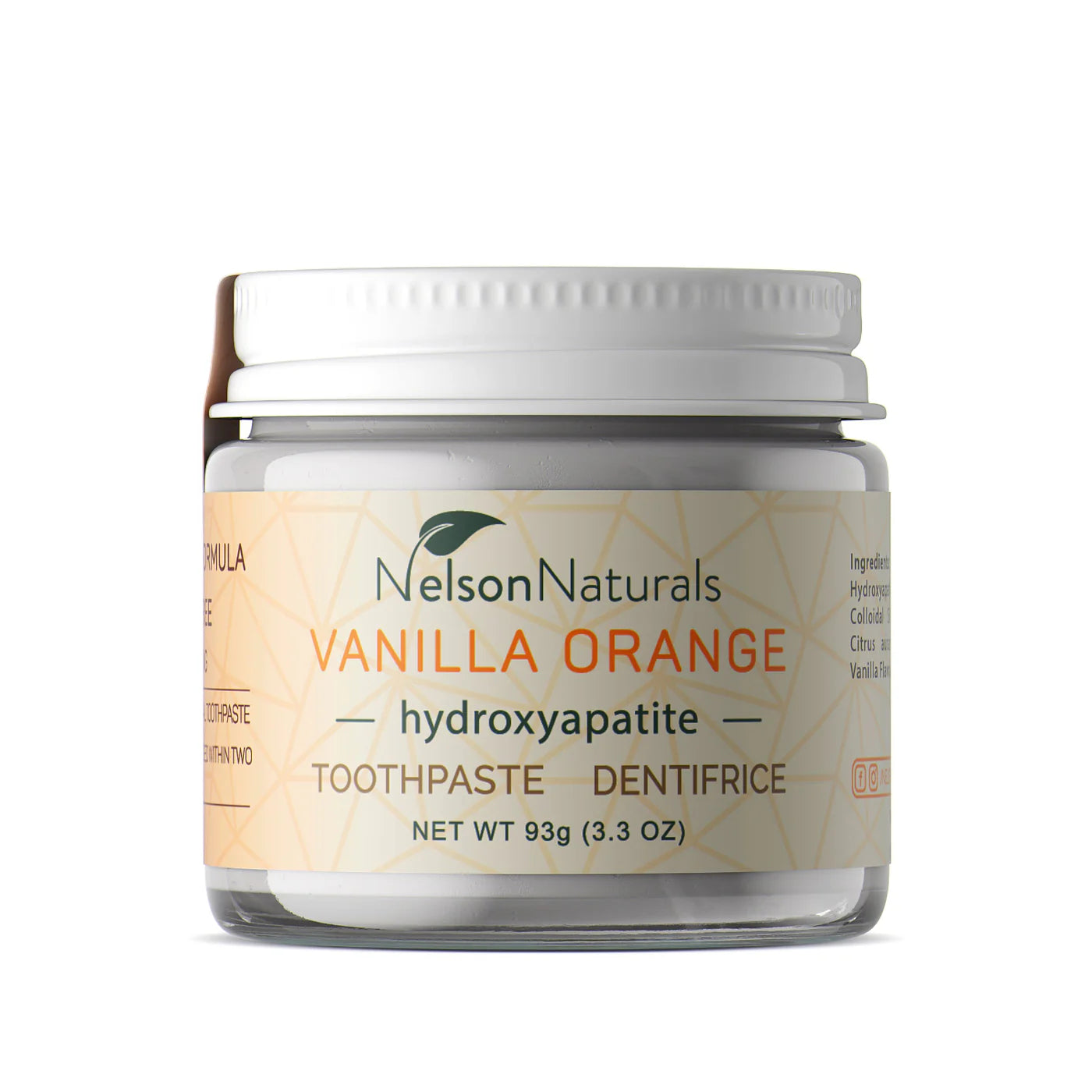 Nelson Naturals - Vanilla Orange With Hydroxyapatite - 93g