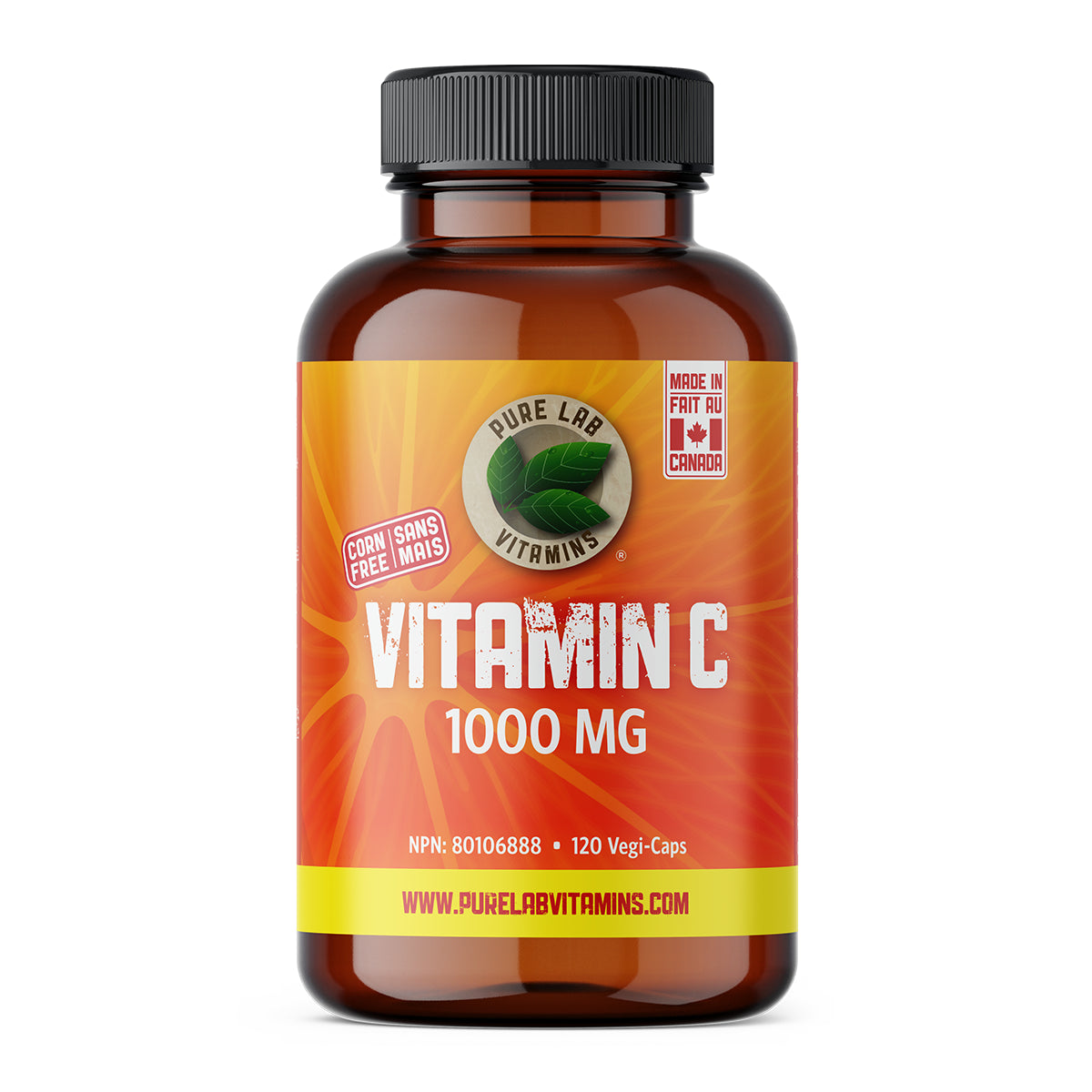 Pure Lab Vitamins - Vitamin C - 1000mg 120 Veg Capsules