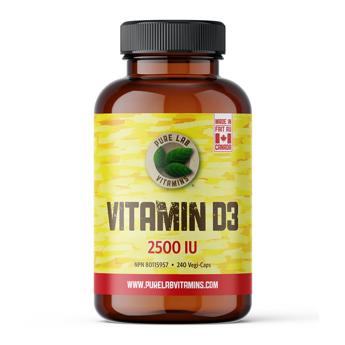 Pure Lab Vitamins - Vitamin D3 - 2500IU 240 Veg Capsules