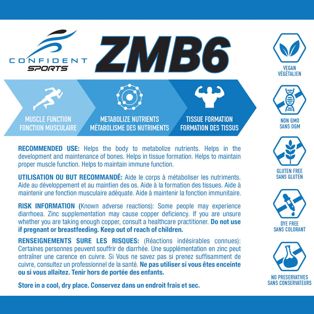 Confident Sports - ZMB6 - 120 Capsules