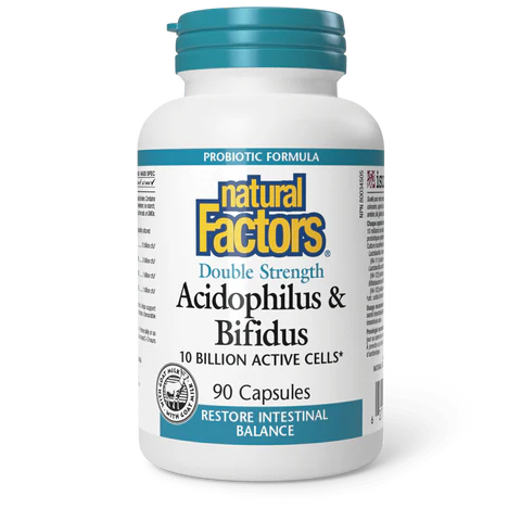 Natural Factors - Acidophilus Bifidus - 90 Capsules