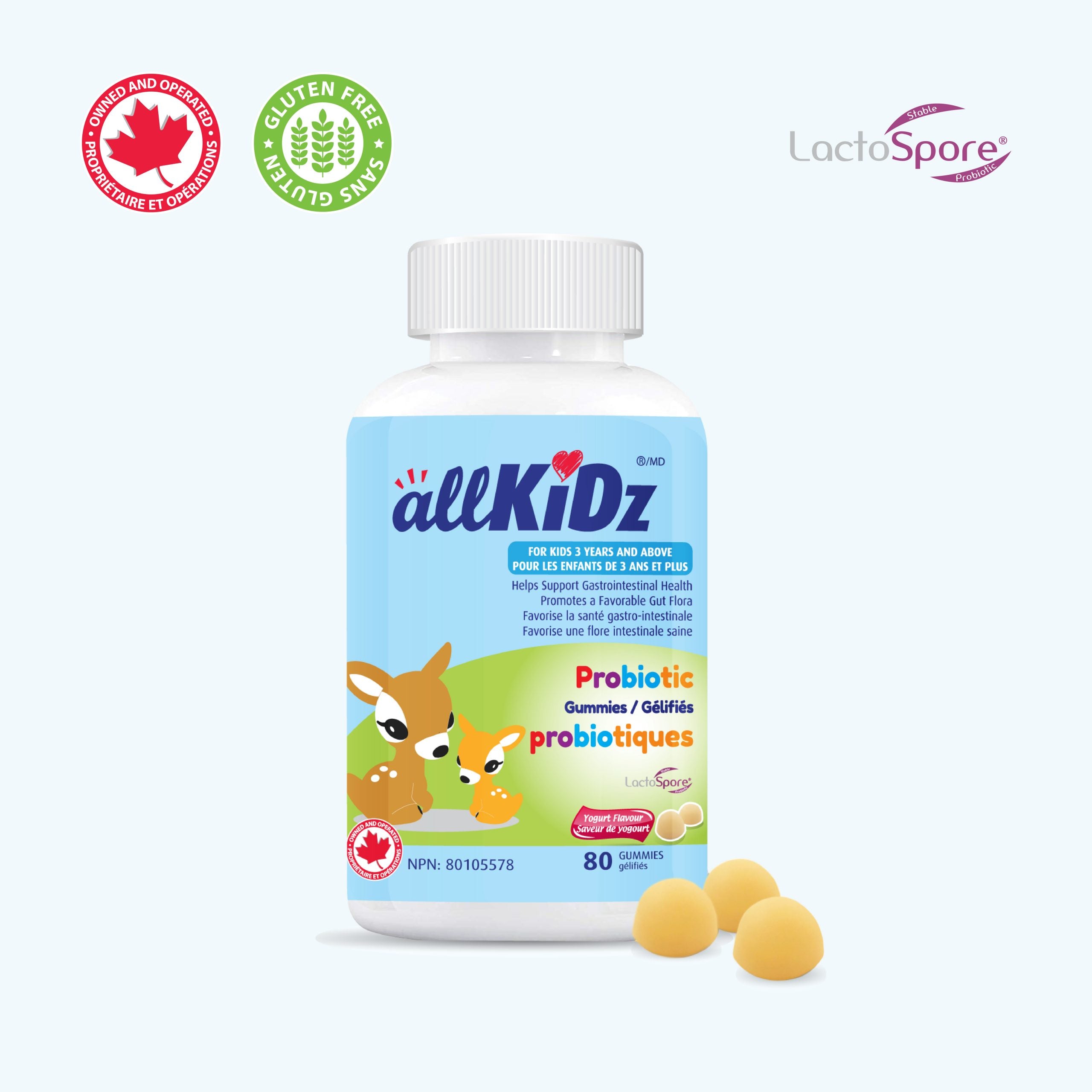 AllKidz® - Probiotic Gummies - 80 Gummies