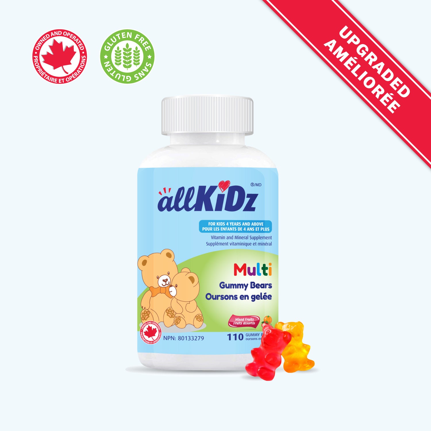 AllKidz® - Multi Gummy Bear - 110 Capsules