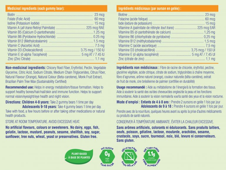 All Kidz® - Multi Gummy Bears Vegetarian - 90 Gummies