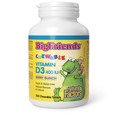 Natural Factors - Big Friends Vitamin D3 - 400IU 250 Chewable Tablets