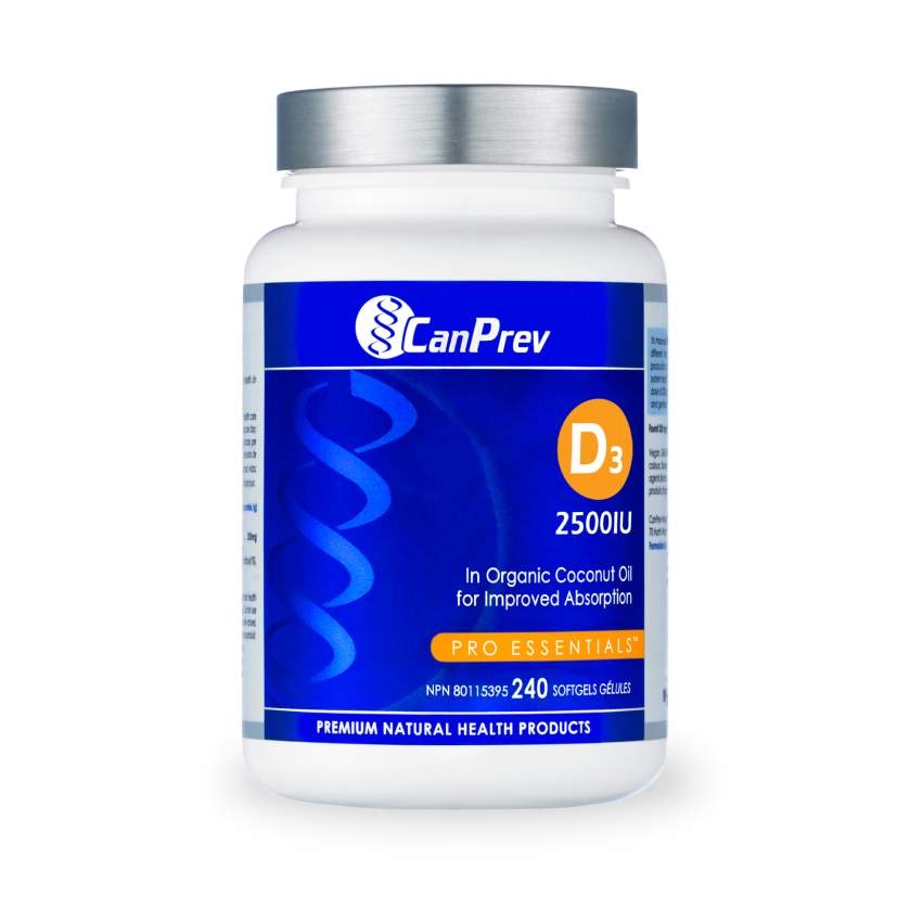 CanPrev - D3 2500IU MCT Base - 240 Softgels