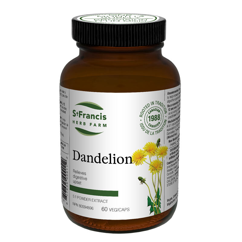St Francis Herb Farm - Dandelion Capsules - 60 Veg Caps