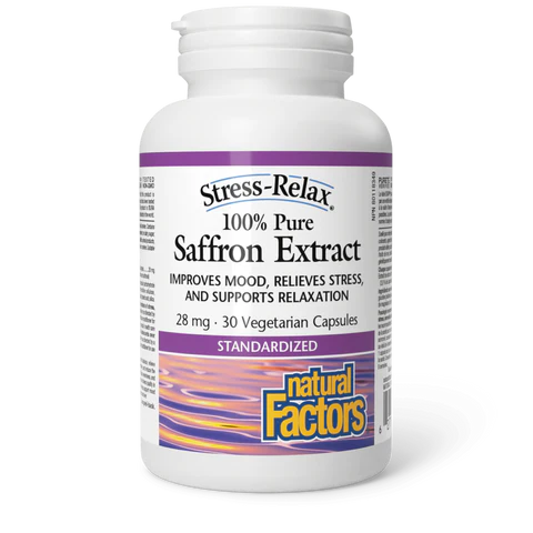 Natural Factors - Saffron Extract 100% Pure Stress-Relax - 28mg 30 Veg Caps