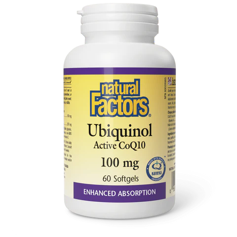 Natural Factors - Ubiquinol Active CoQ10 - 100mg 60 Softgels