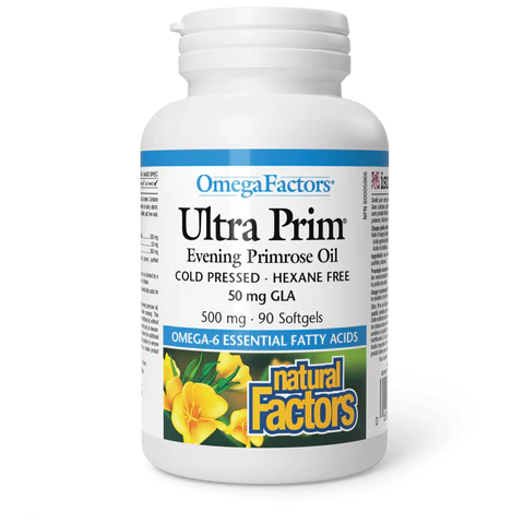 Natural Factors - Ultra Prim Evening Primrose Oil 500mg 90 Softgels