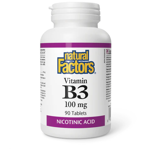 Natural Factors - Vitamin B3 Nicotinic Acid - 100mg 90 Tablets