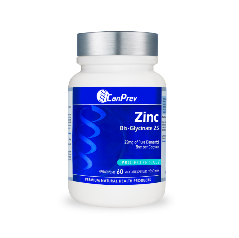 CanPrev - Zinc Bis Glycinate 25 - Veg Capsules
