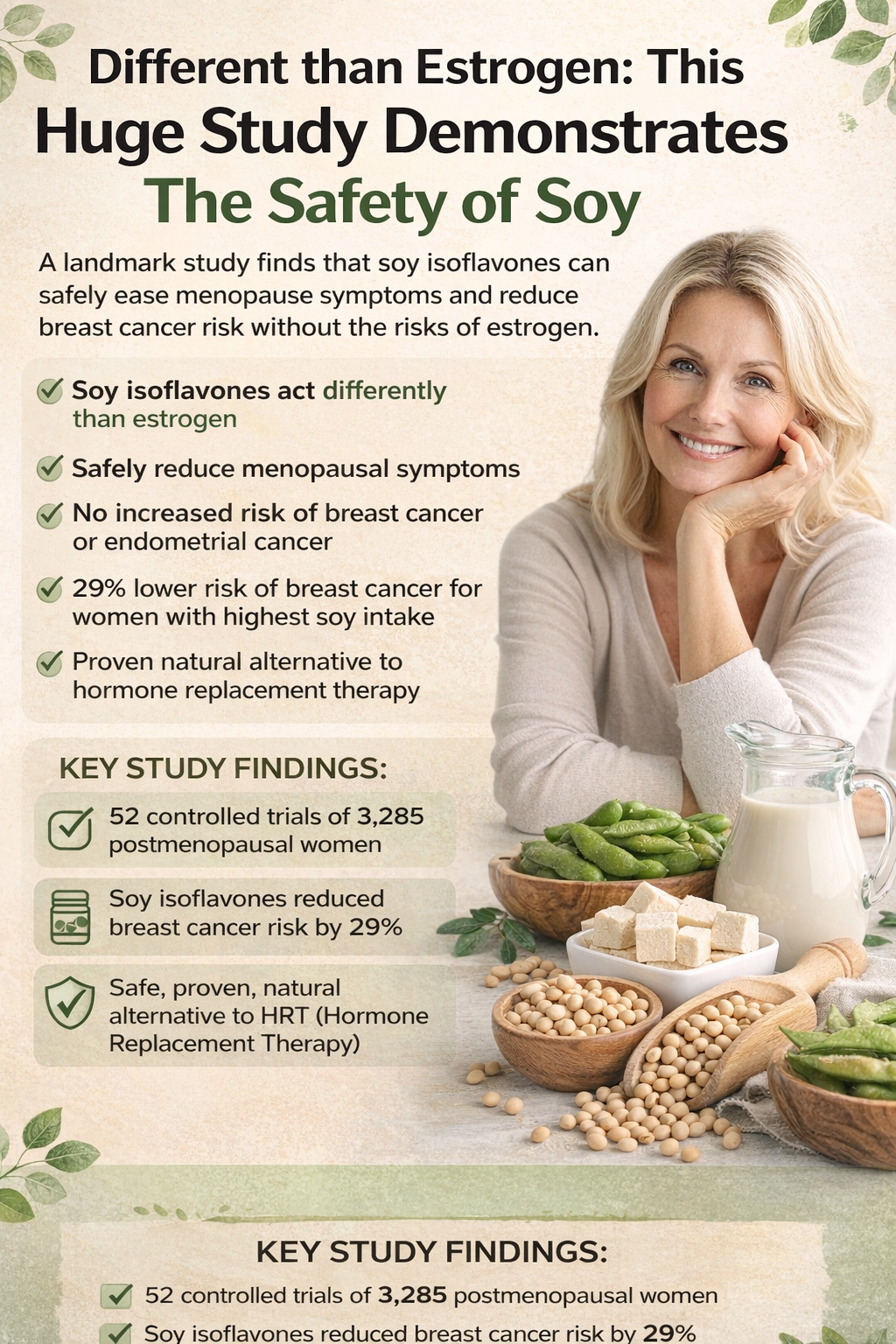 Different than Estrogen: This Huge Study Demonstrates the Safety of Soy