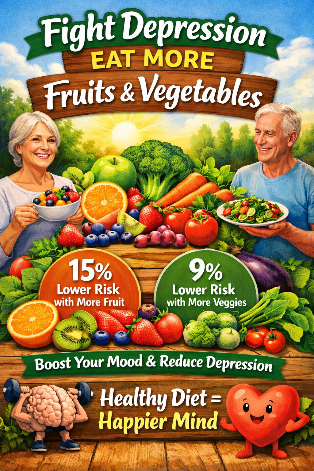 To Fight Depression, Eat More Fruits & Vegetables