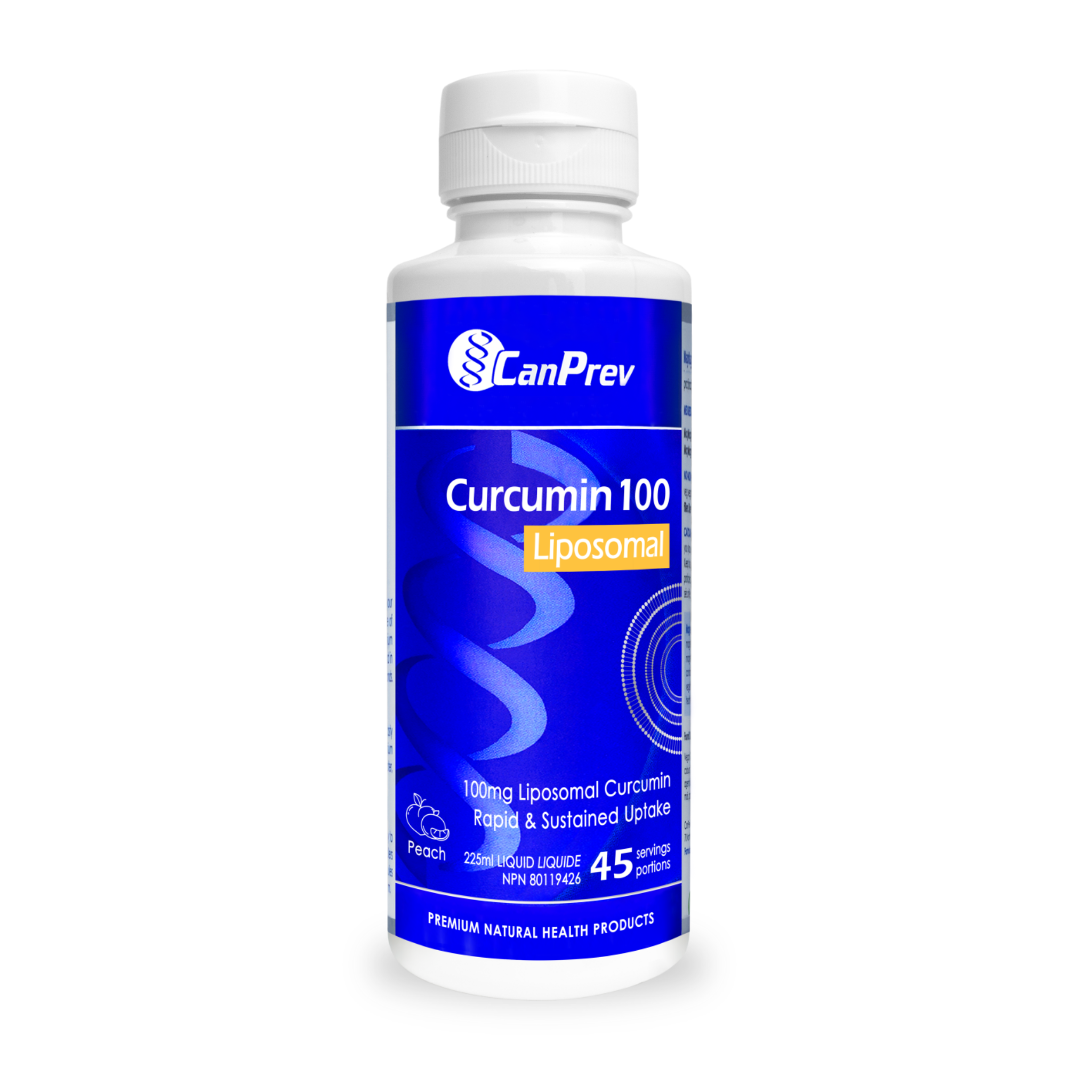 CanPrev - Liposomal Curcumin 100 Peach - 225ml
