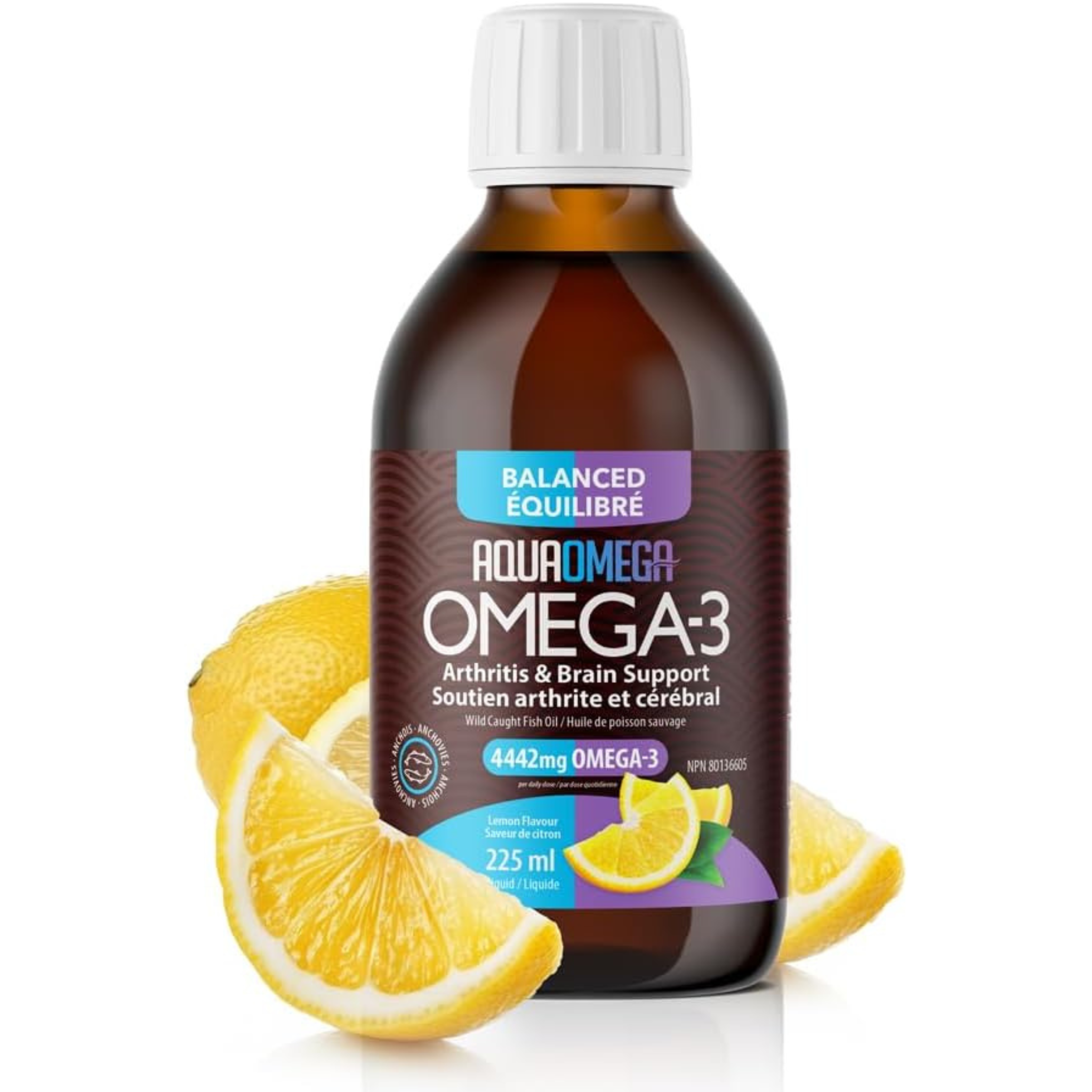 Aqua Omega - Balanced Omega-3 Lemon Flavour - 225ml