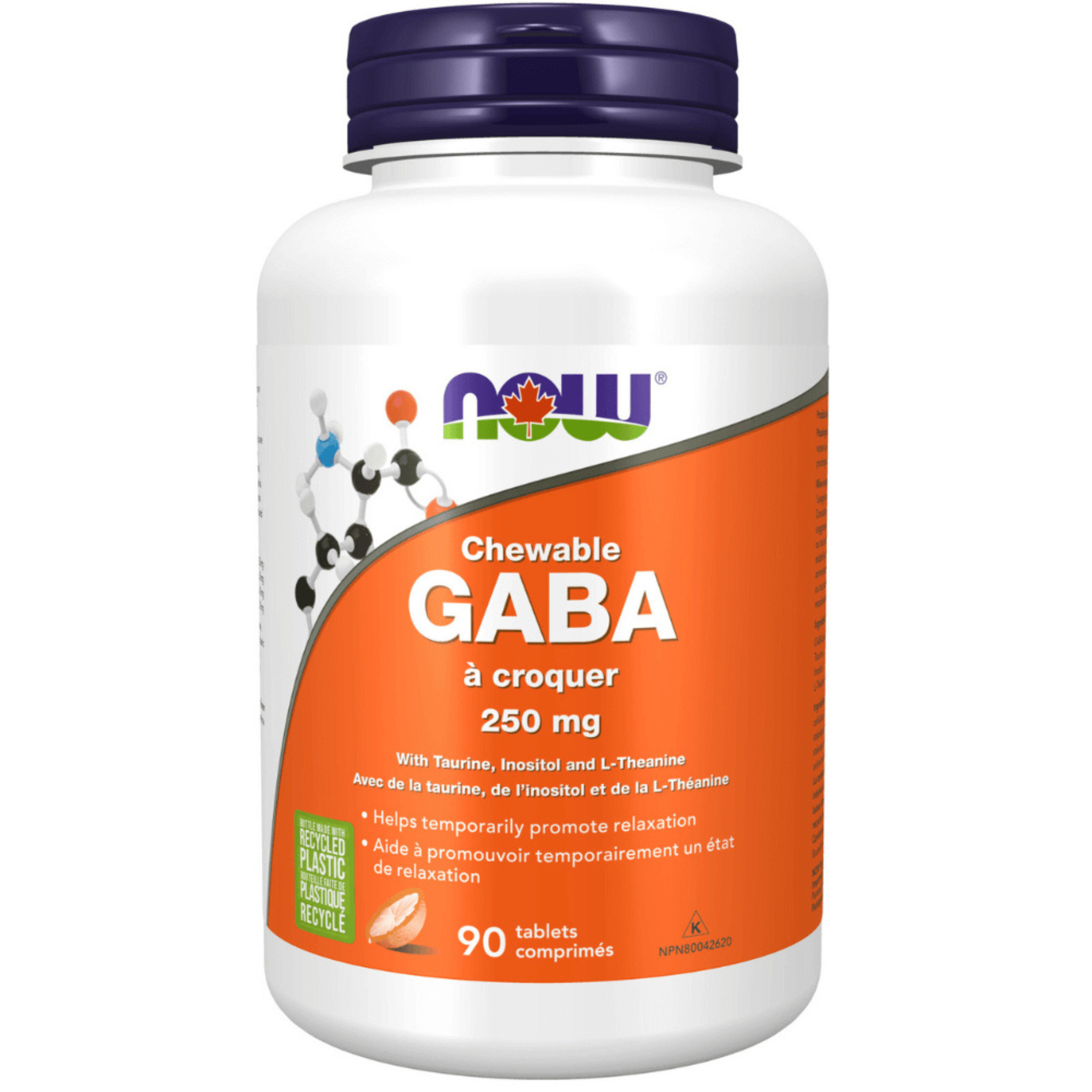 Now - GABA - 250mg Chewable 90 Tablets