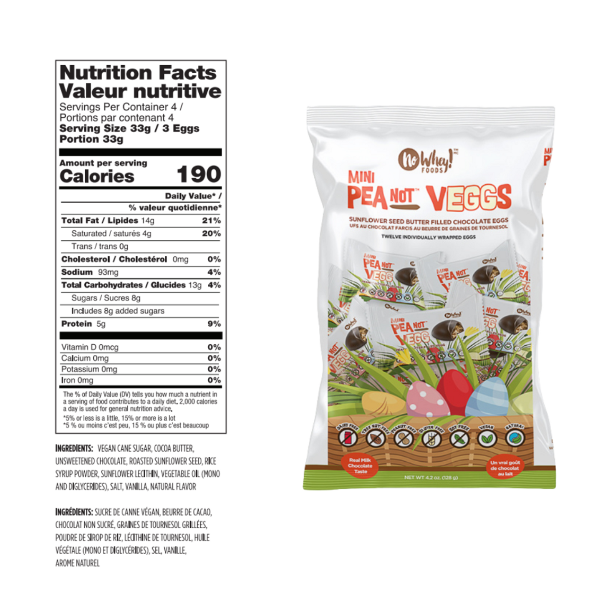 No Whey! Foods -  Mini Pea NOT Veggs - 128g (Seasonal)