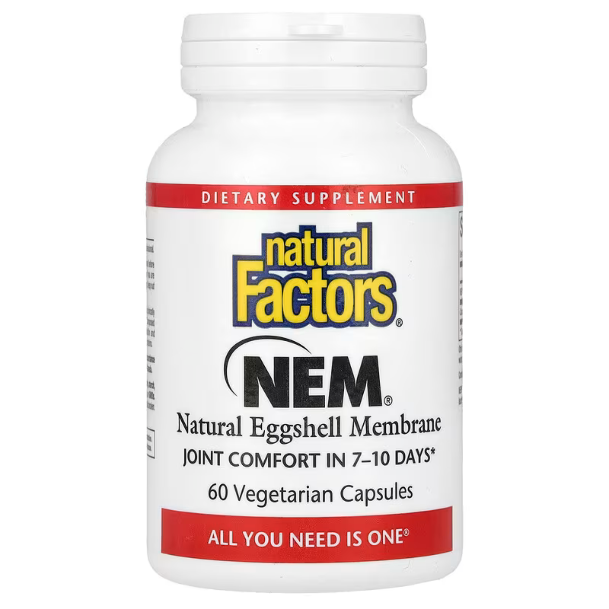 Natural Factors - NEM Natural Eggshell Membrane - 500mg Veg Capsules