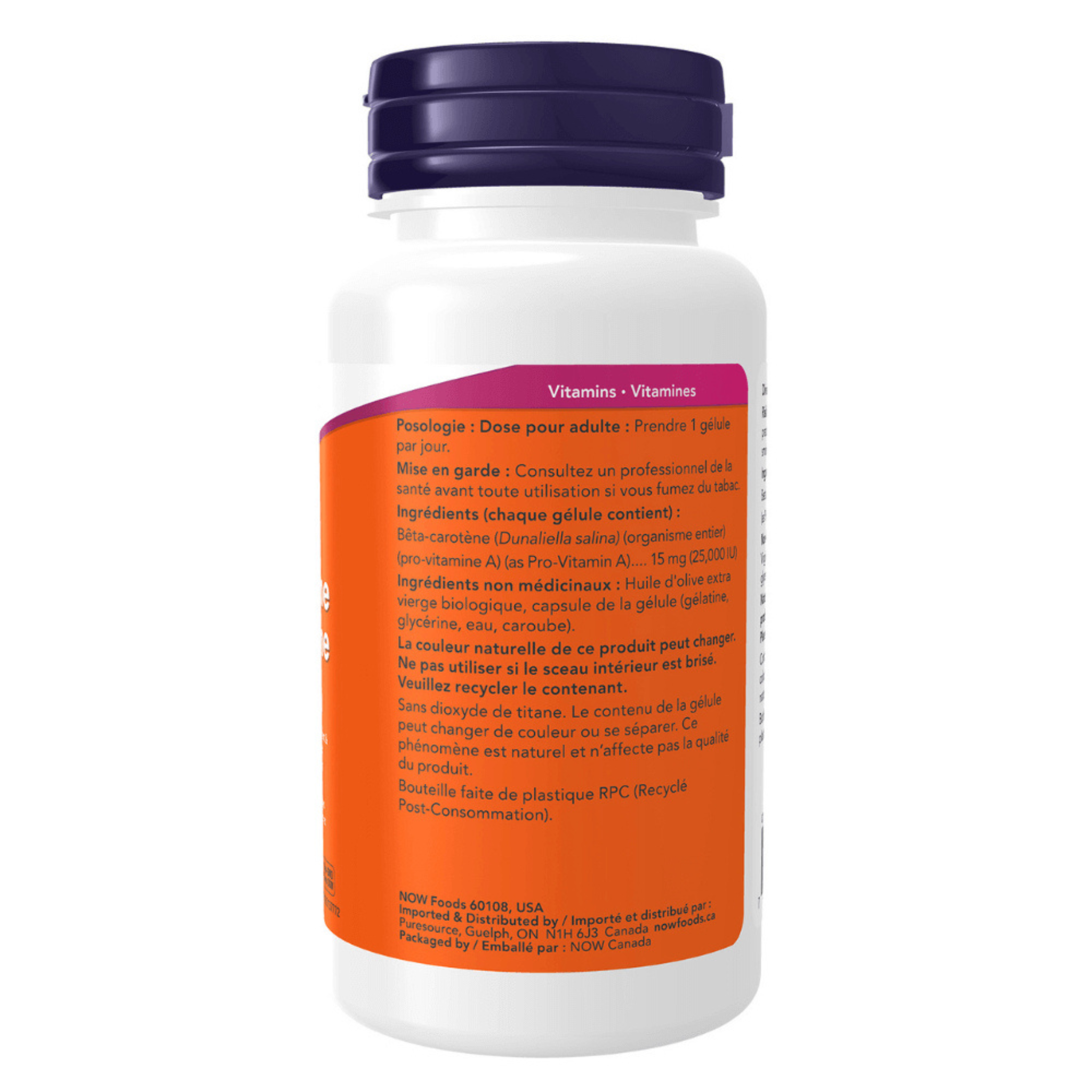 Now - Beta Carotene - 25,000 IU 90 Softgels