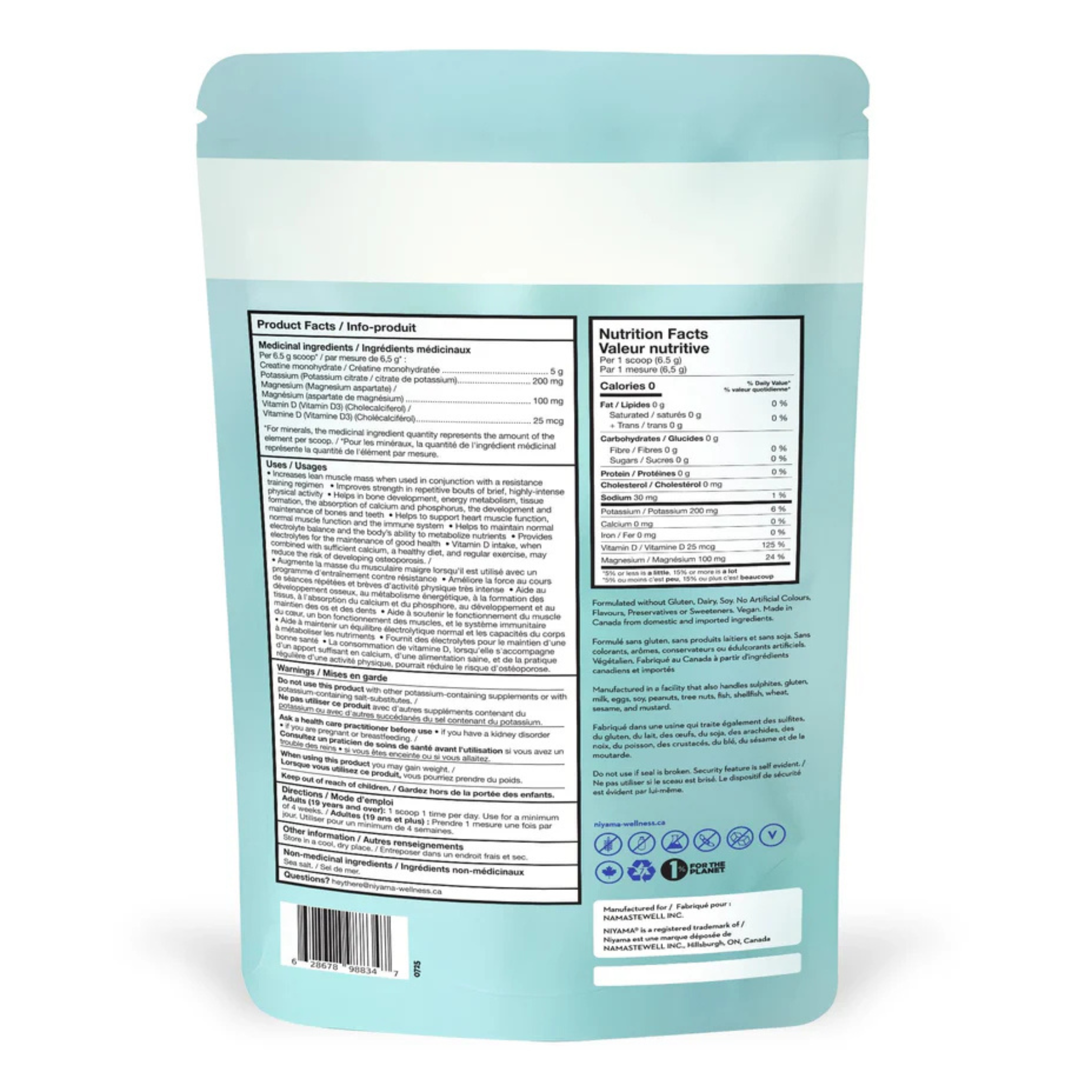 Niyama - Strong Like Woman - Creatine + D3 + Electrolytes