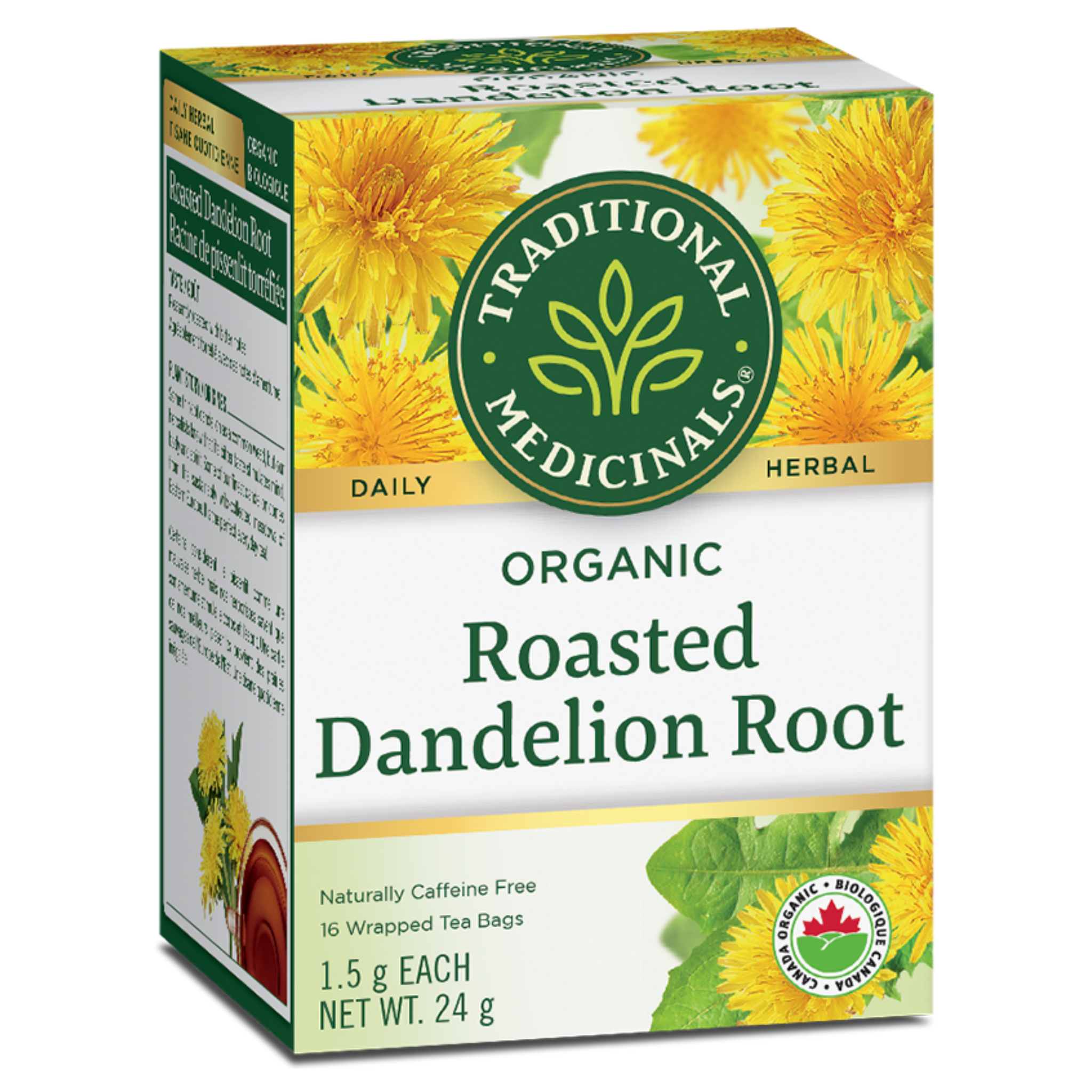 Traditional Medicinals - Organic Roasted Dandelion Root Tea - 16 Tea Bags