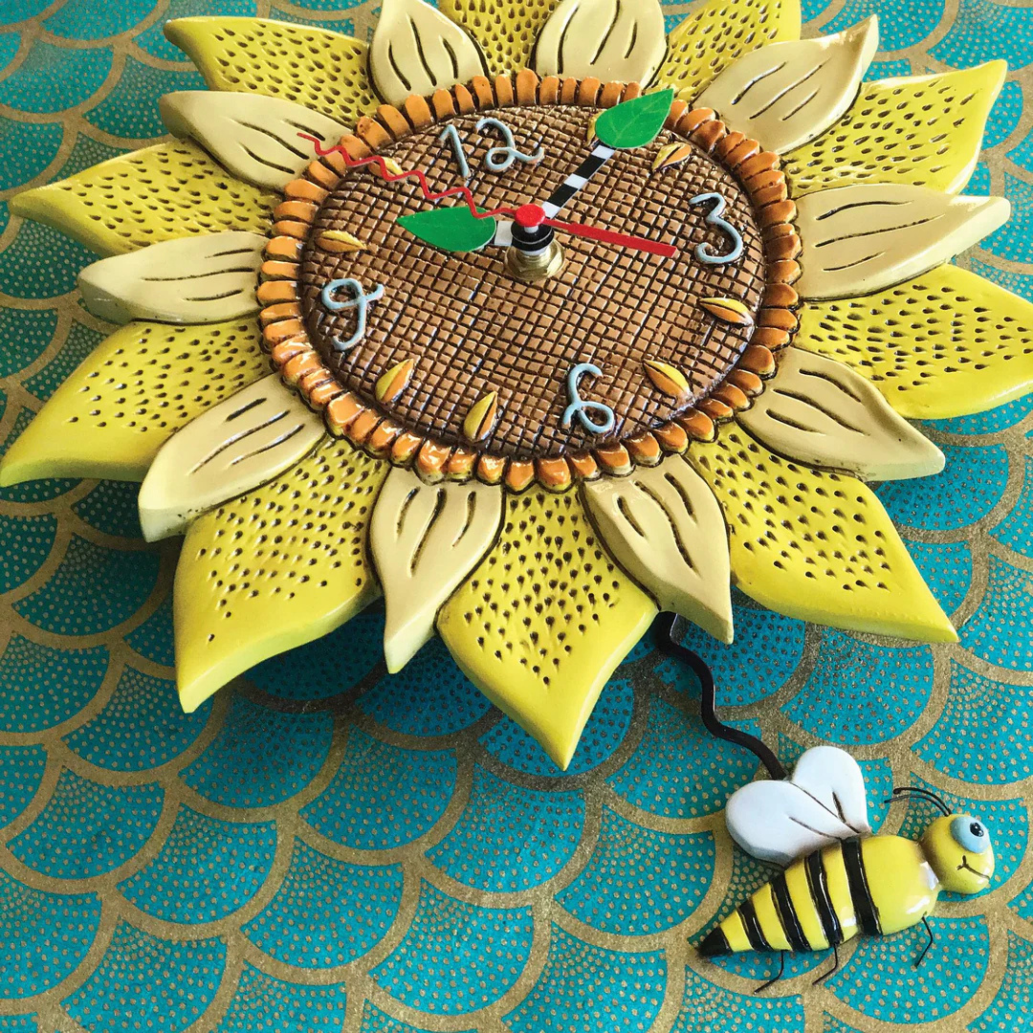 Allen Designs- Clock Bee Sunny Sunflower