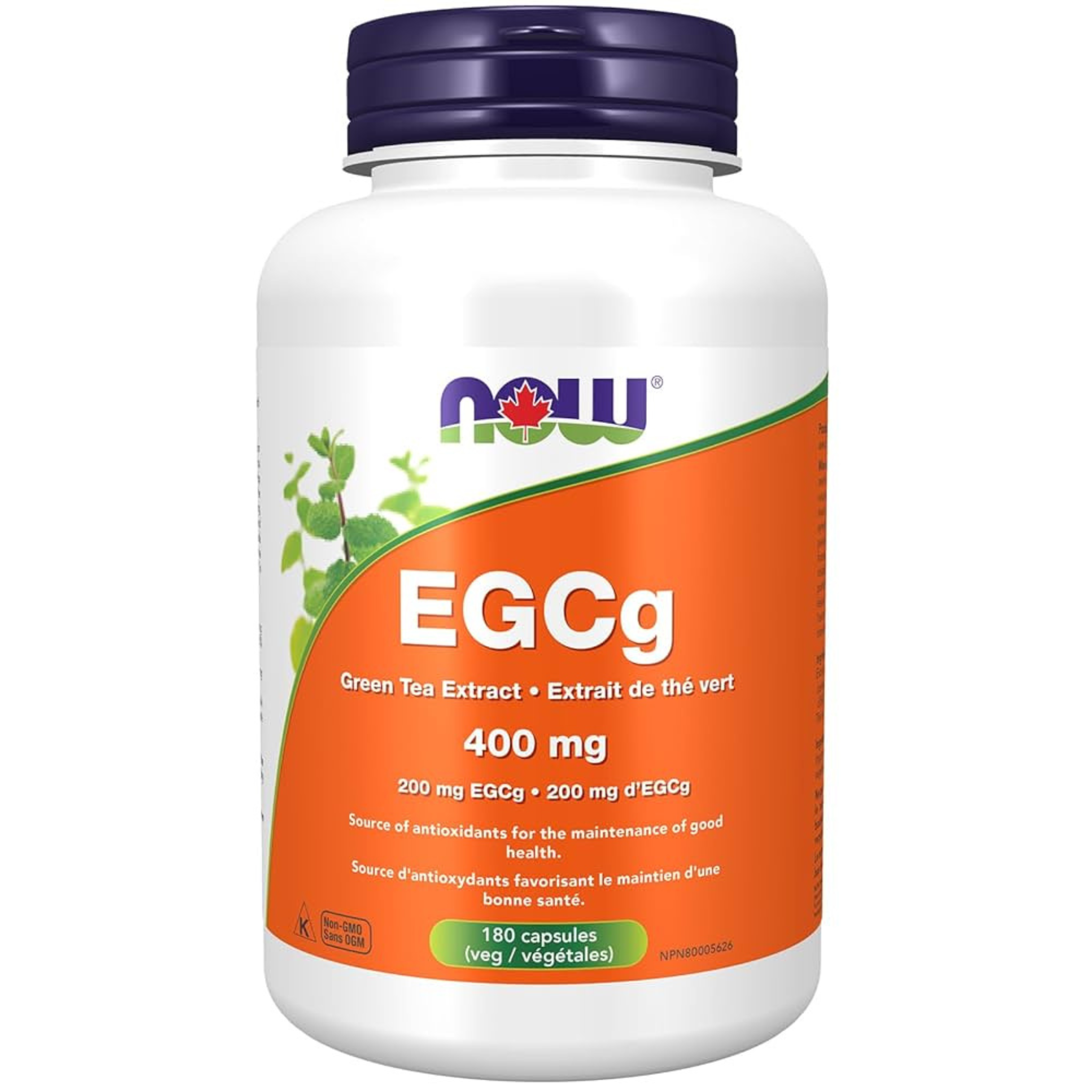 Now - EGCg Green Tea Extract - 400 mg (EGCg 200 mg) Veg Capsules