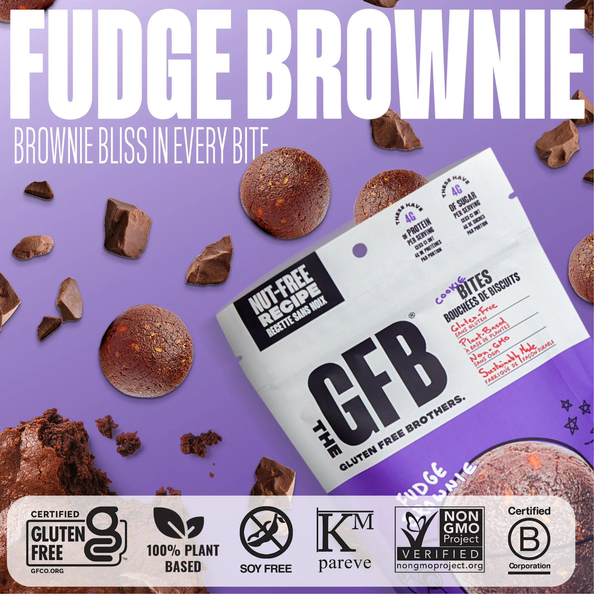The Gluten Free Brothers - Fudge Brownie Bites - 113g