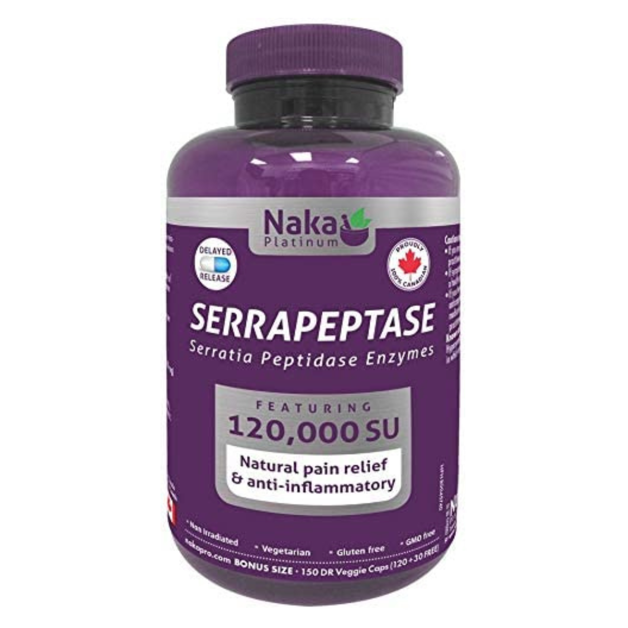 Naka - Serrapeptase - 150 Veg Capsules