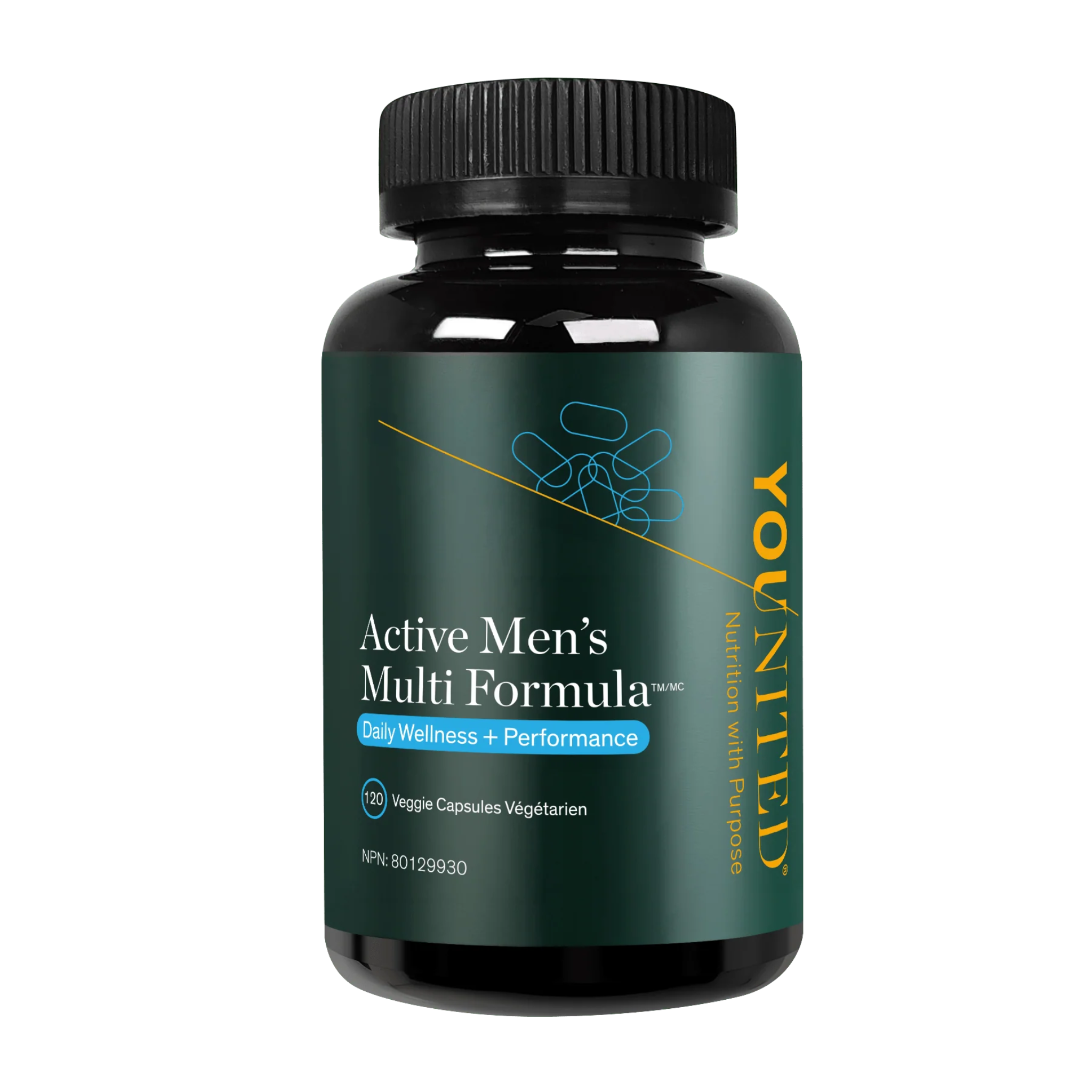 Younited - Active Men's Multi Formula - 120 Veg Capsules