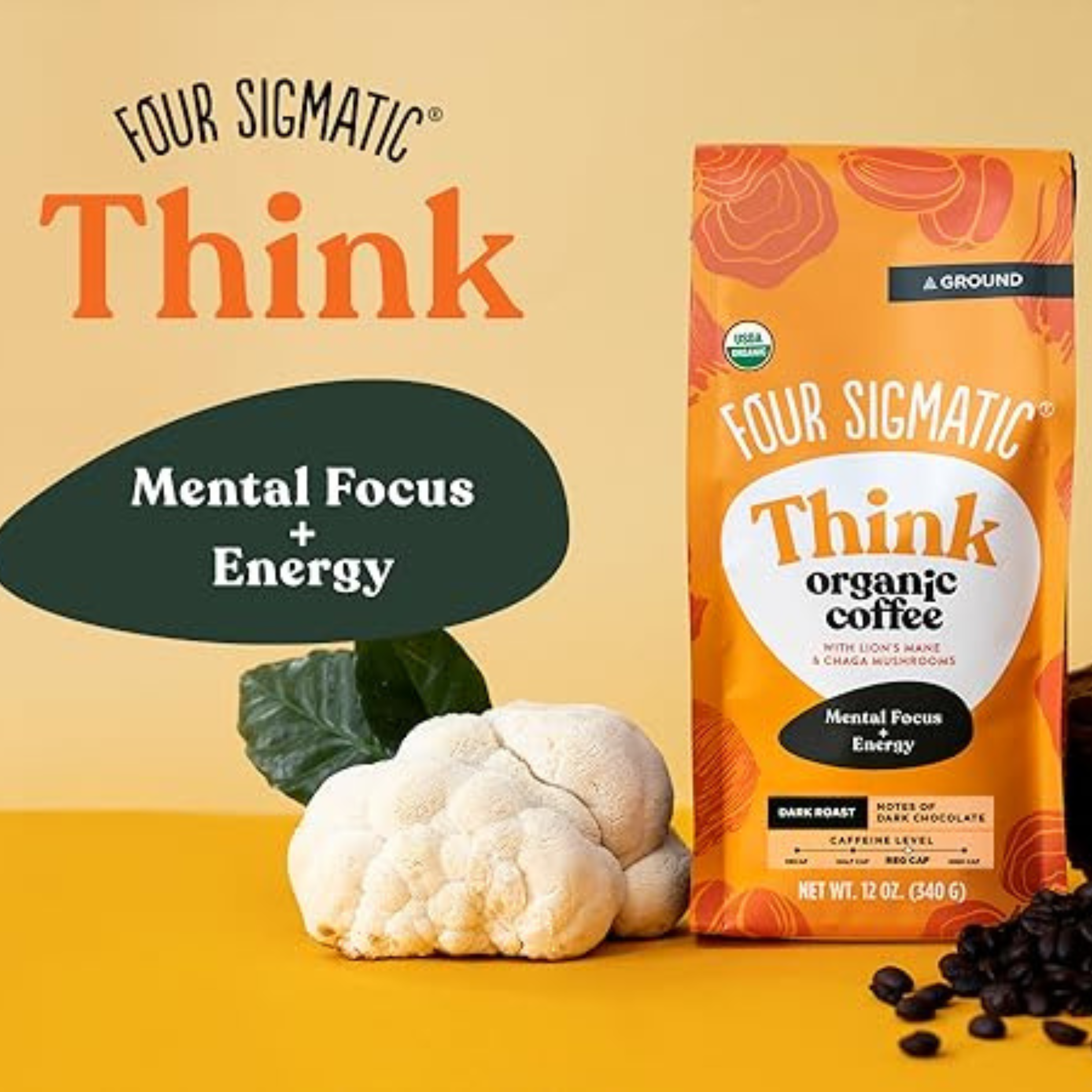 Four Sigmatic - Think Mushroom Ground Coffee Dark Roast (DSL)