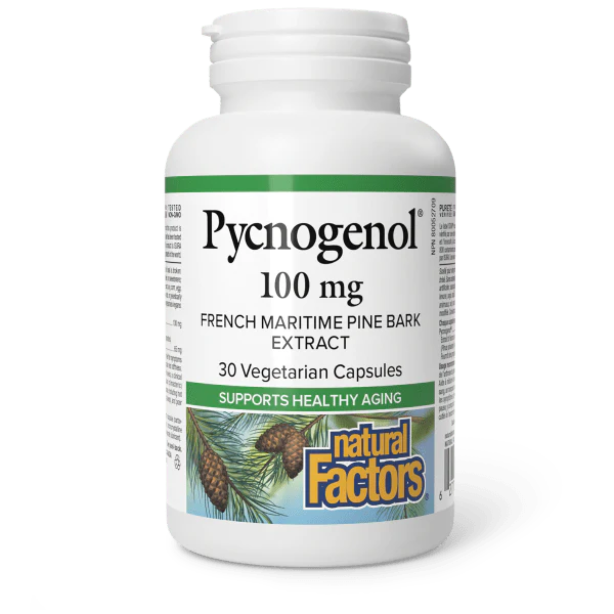 Natural Factors - Pycnogenol Pine Bark Extract - 100mg 30 Veg Capsules