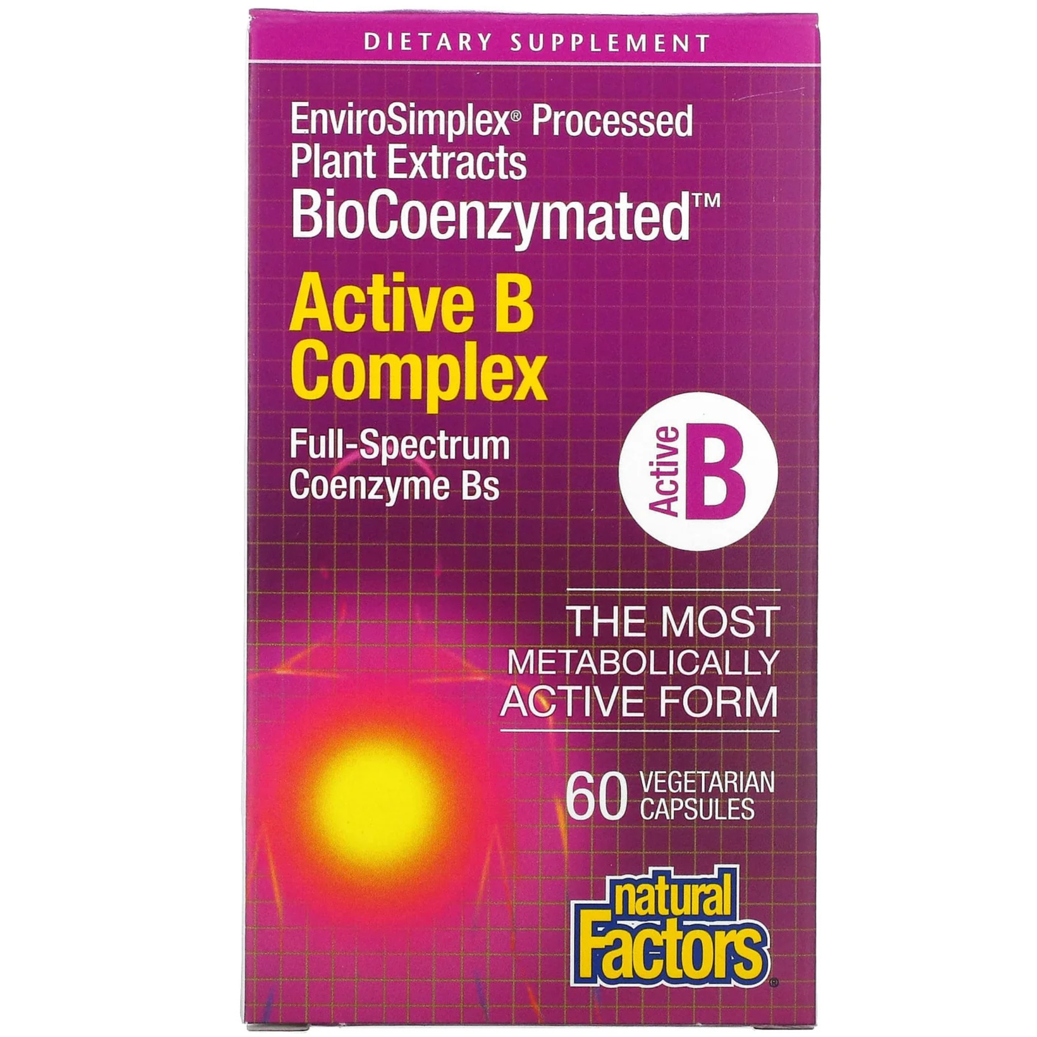 Natural Factors - BioCoenzymated Active B Complex - 60 Veg Capsules