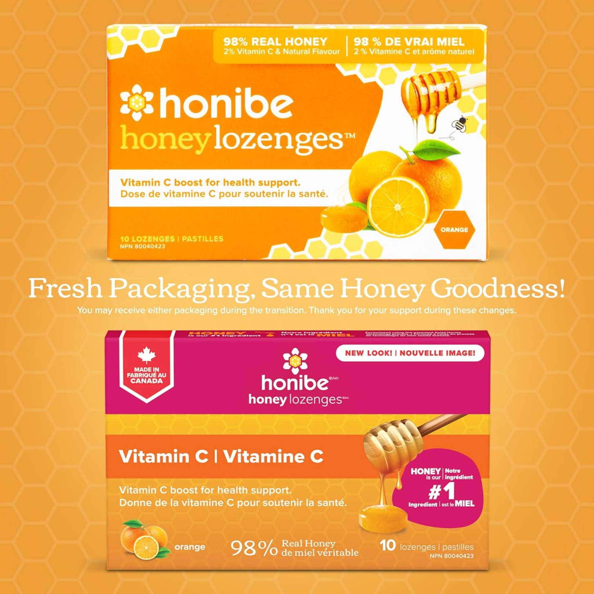 Honibe - Honey Lozenges Vitamin C - 10 Lozenges