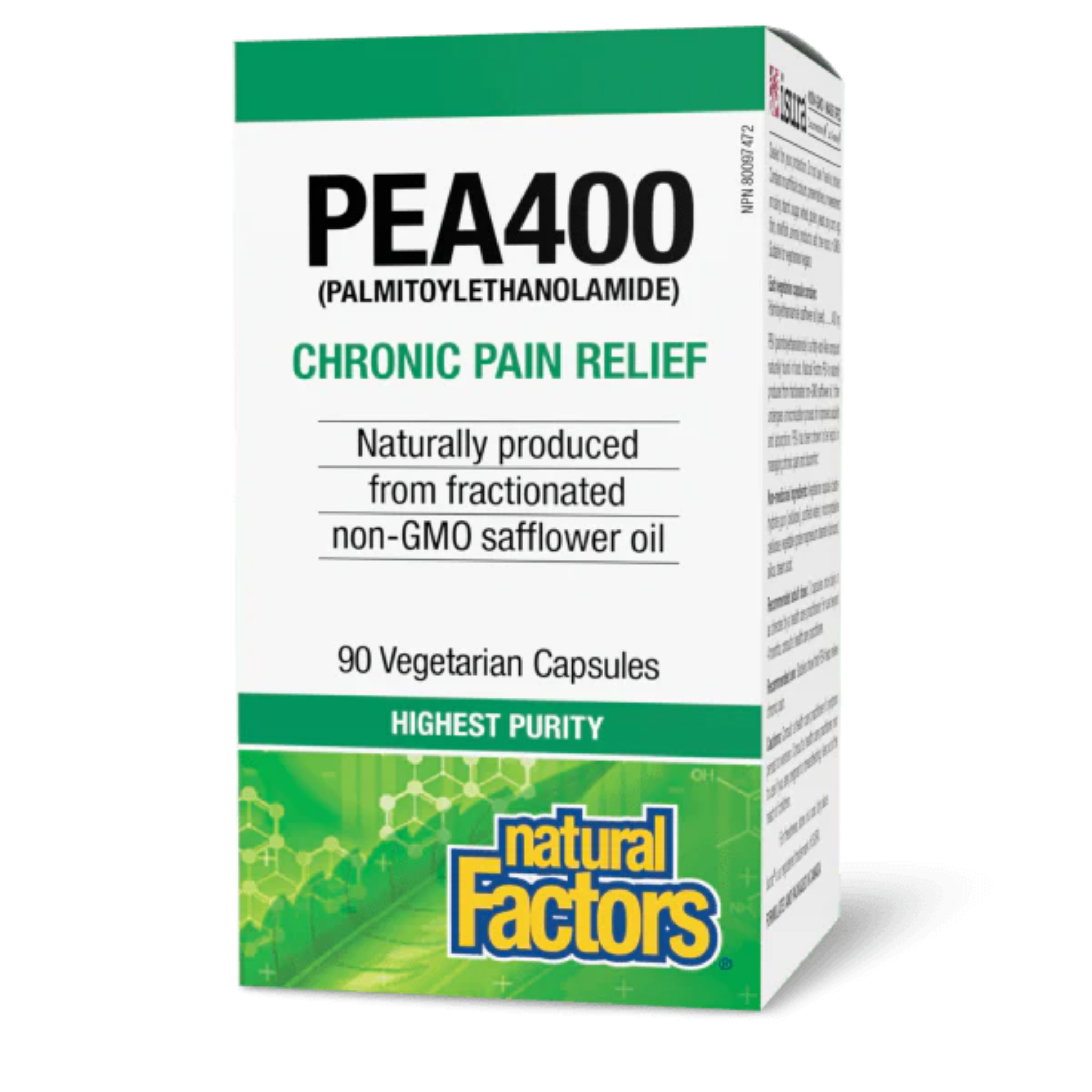 Natural Factors - PEA400 Chronic Pain Relief - 90 Veg Capsules