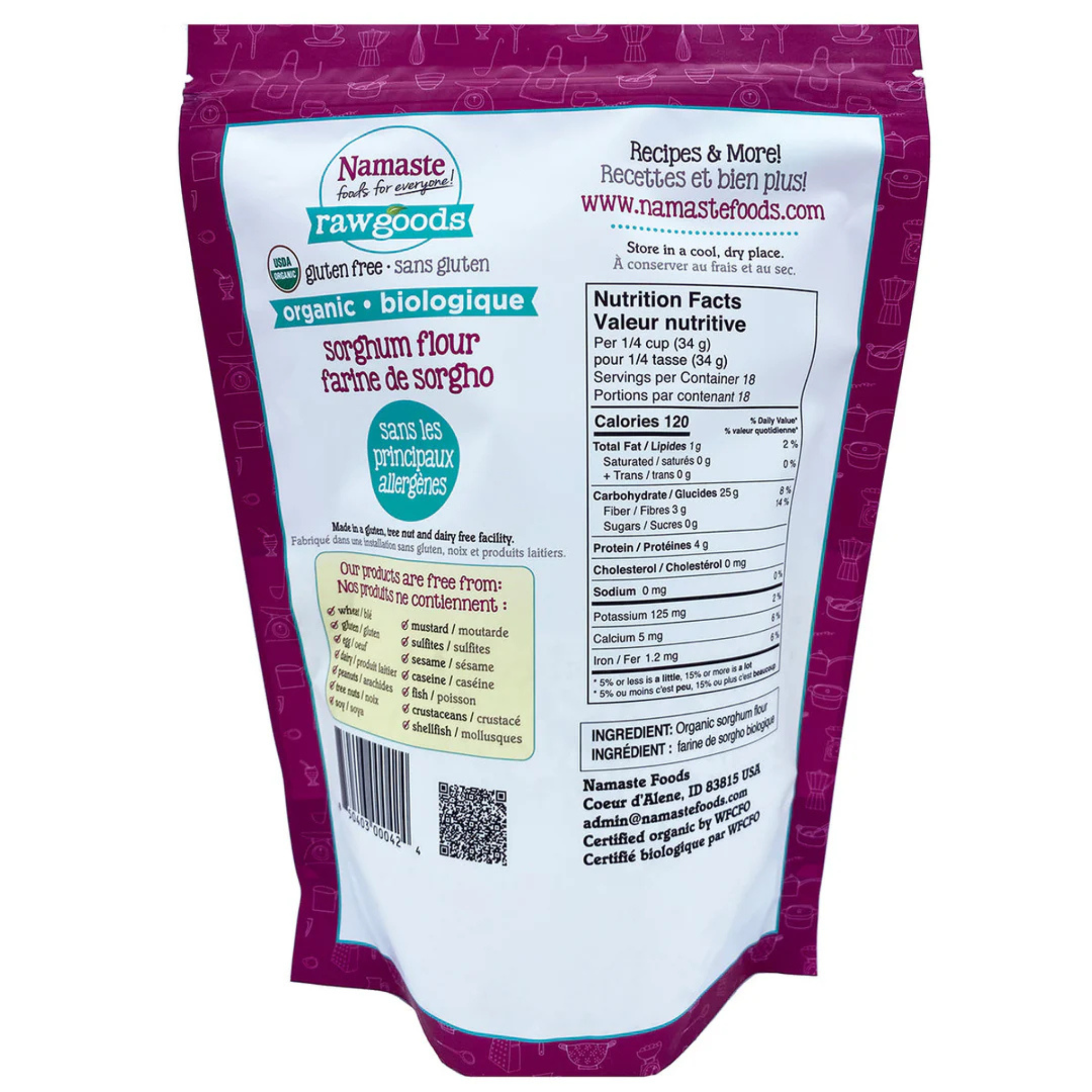Namaste - Organic Sorghum Flour - 624g (DSL)