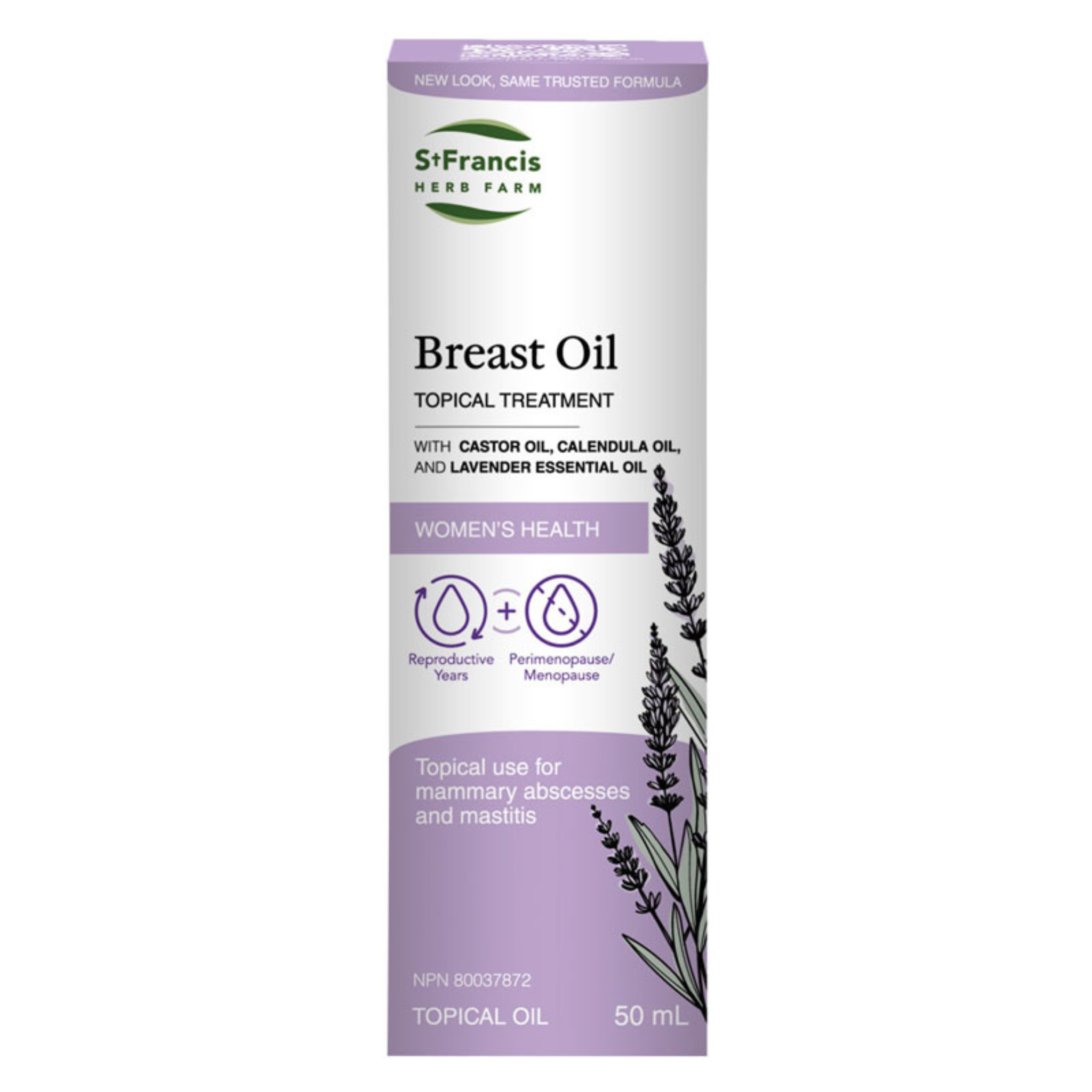 St Francis Herbs - Breast Oil Topical Treatment - 50ml