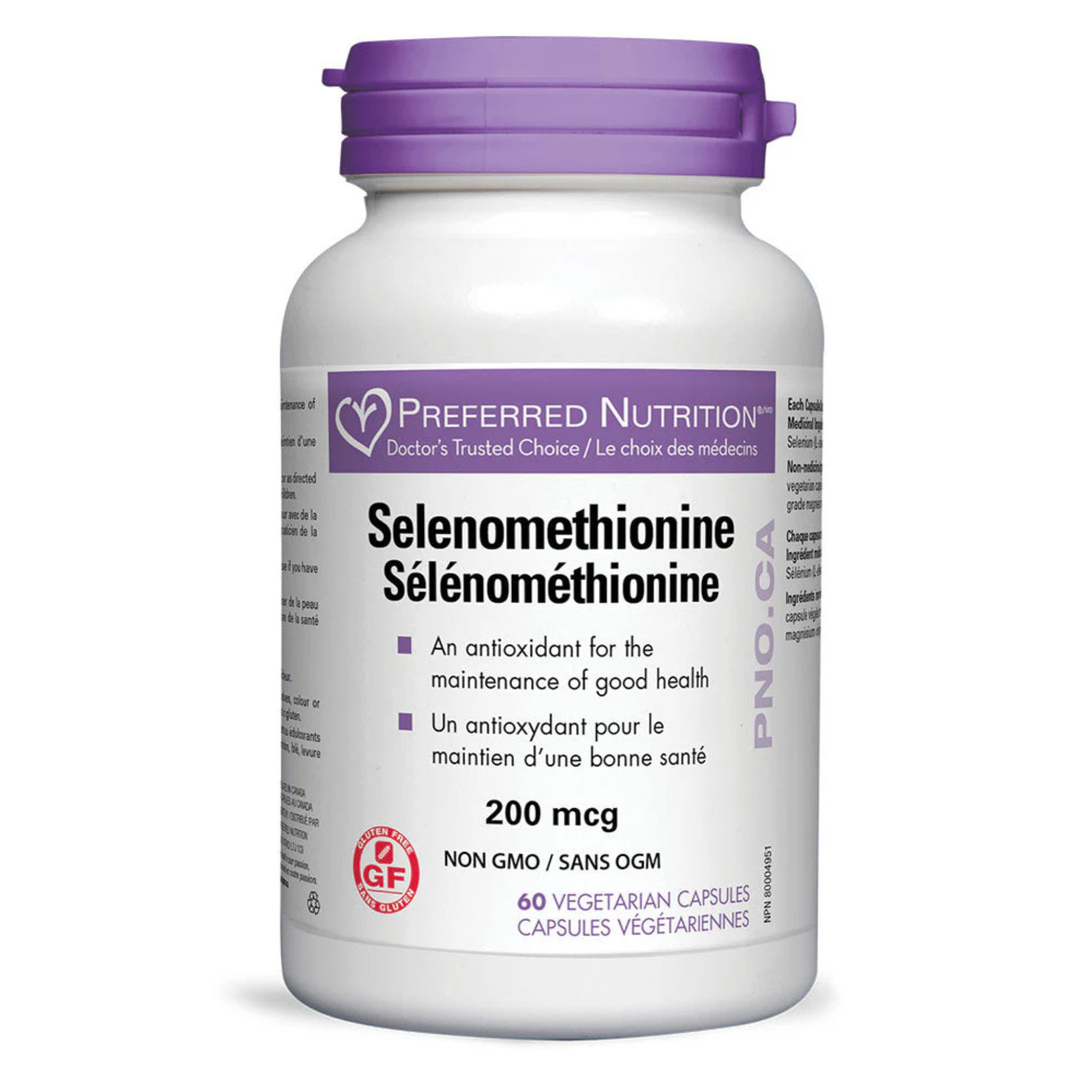 Preferred Nutrition - Selenomethionine - 200mcg 60 Veg Capsules (DSL)