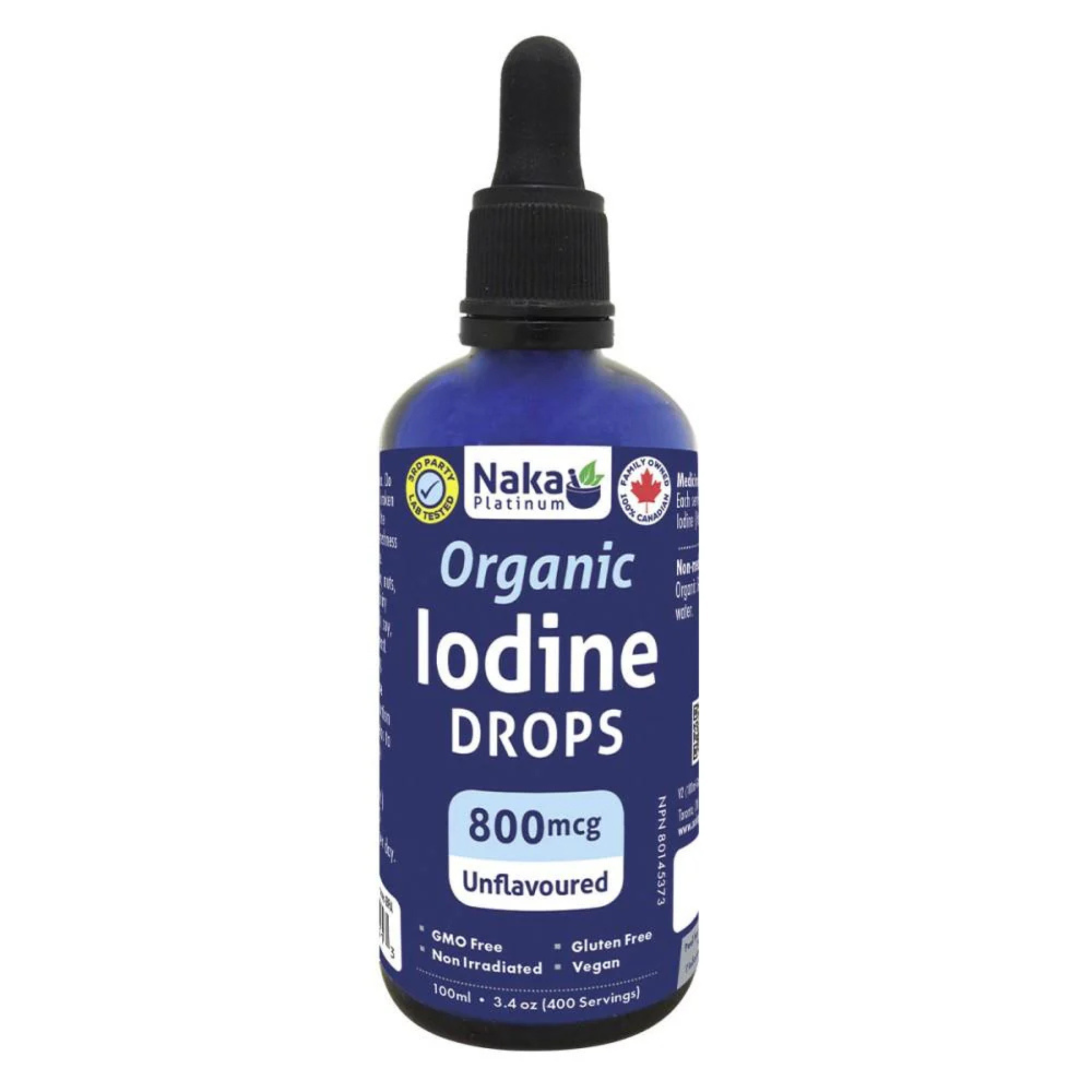 Naka - Organic Iodine Drops Unflavoured - 800 mcg 100ml