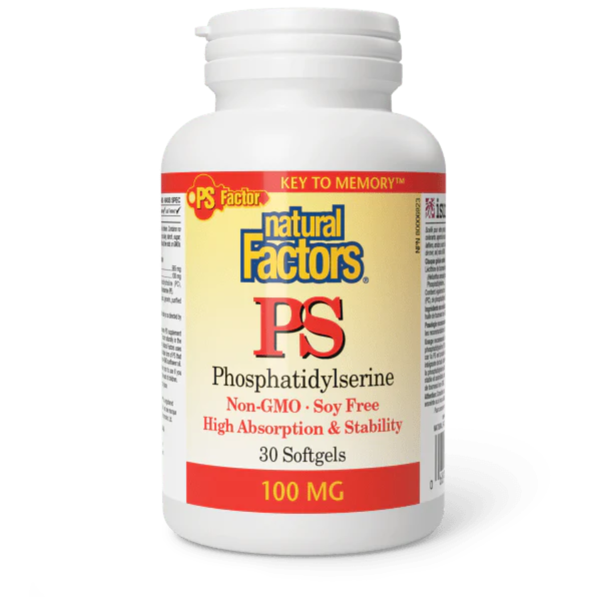 Natural Factors - PS Phosphatidylserine - 100mg 30 Softgels
