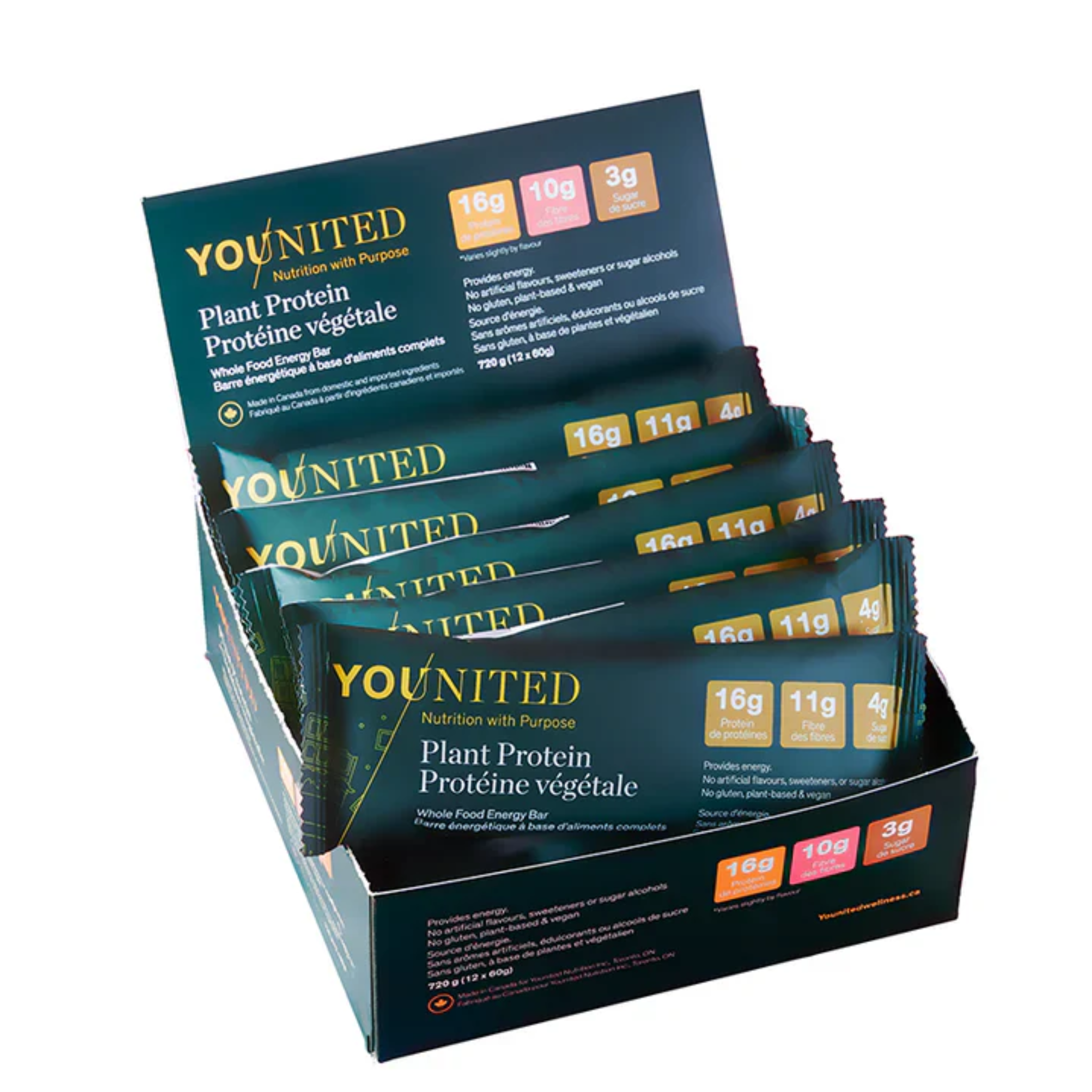 Younited - Plant Protein Bar - 60g (3 Flavours)