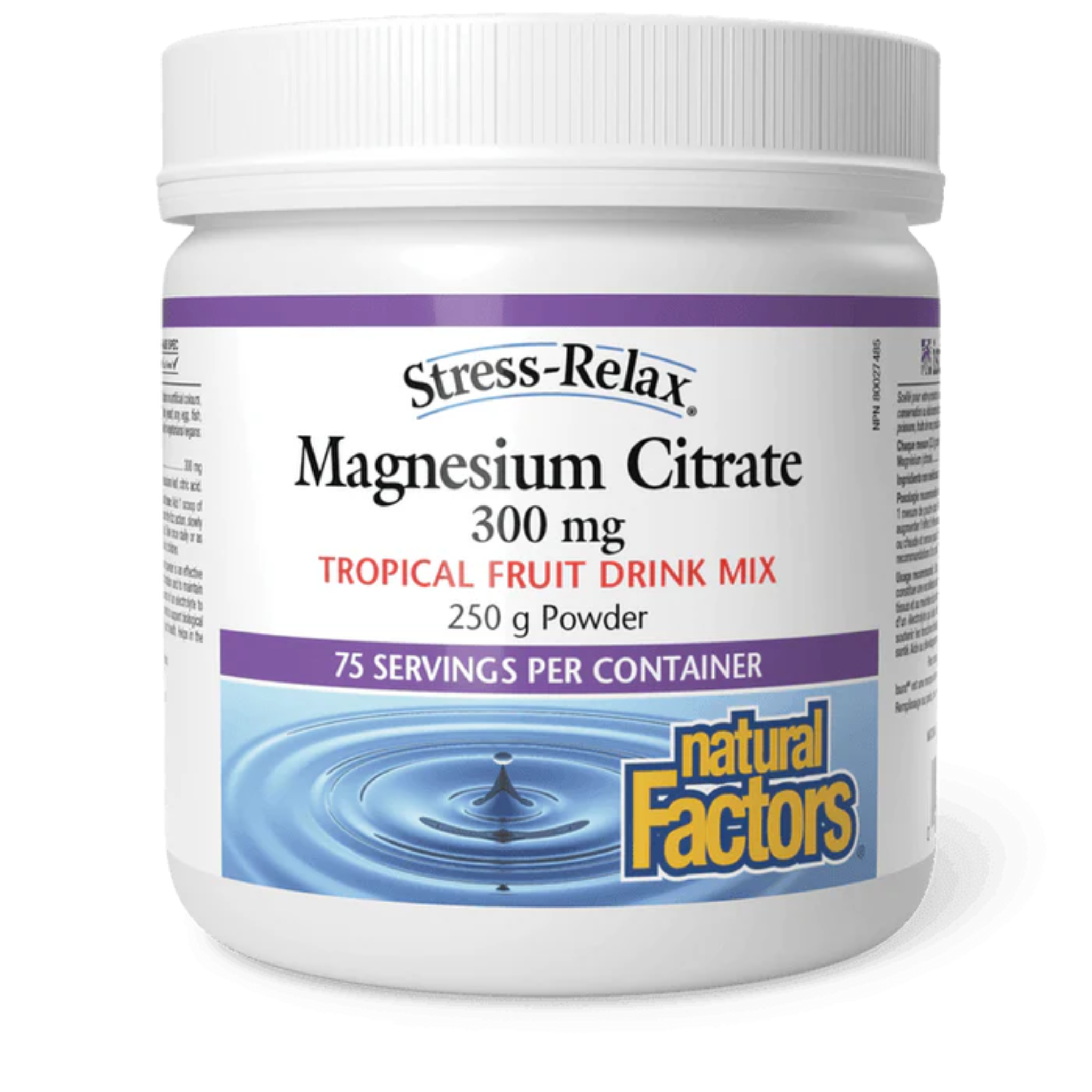 Natural Factors - Magnesium Citrate Berry - 300mg 250g