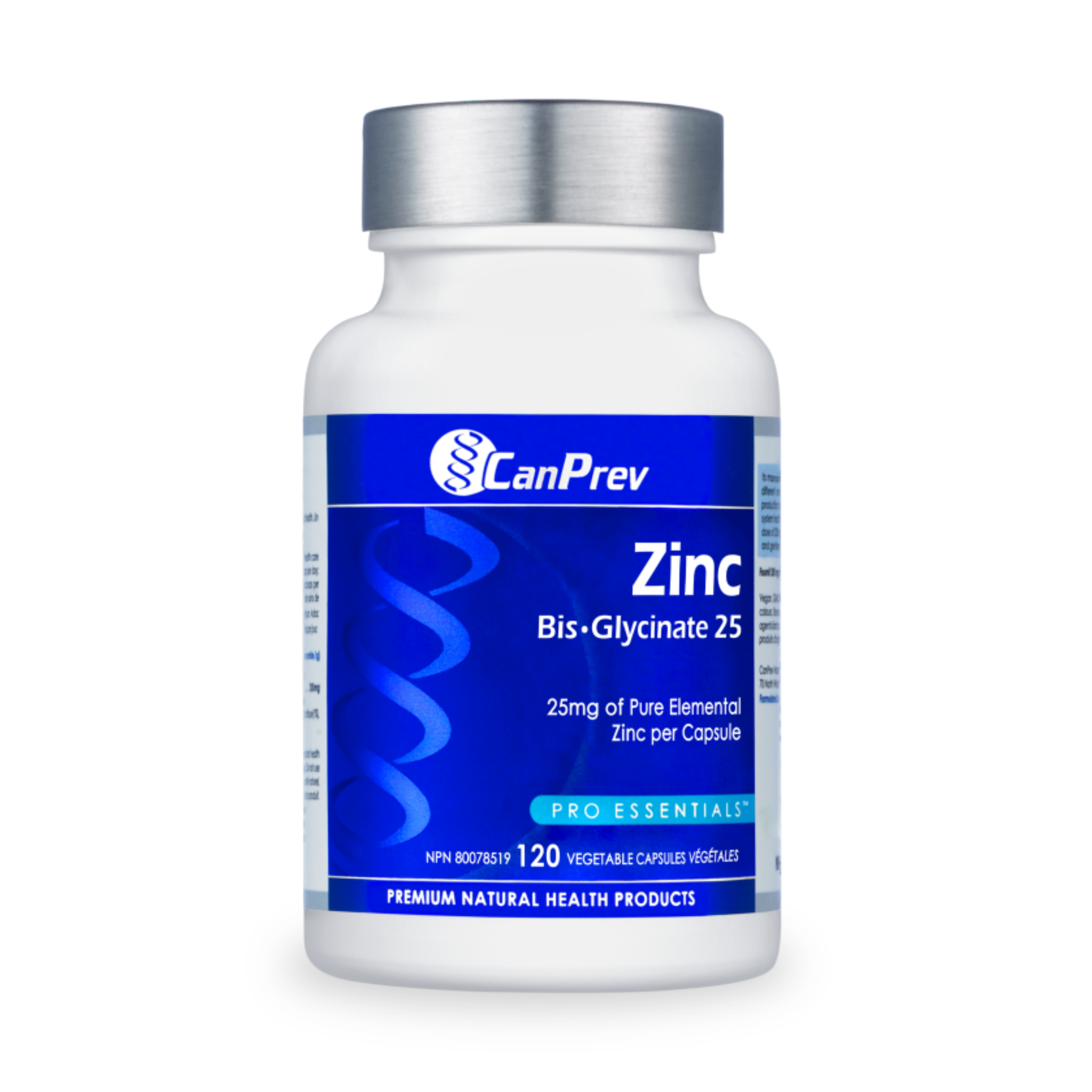 CanPrev - Zinc Bis Glycinate 25 - Veg Capsules