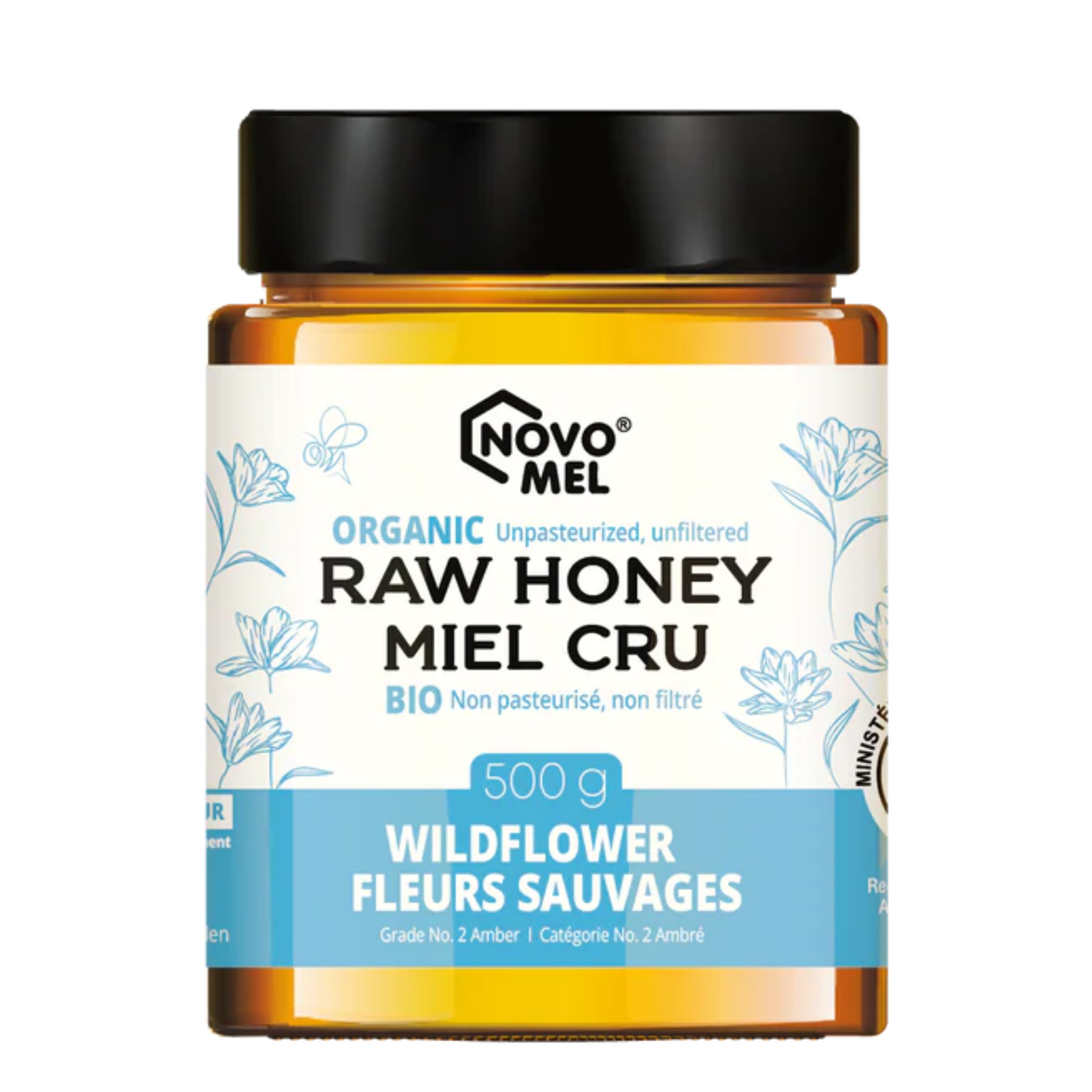 Novo Mel - Organic Raw  Wild Flower Honey - 500g