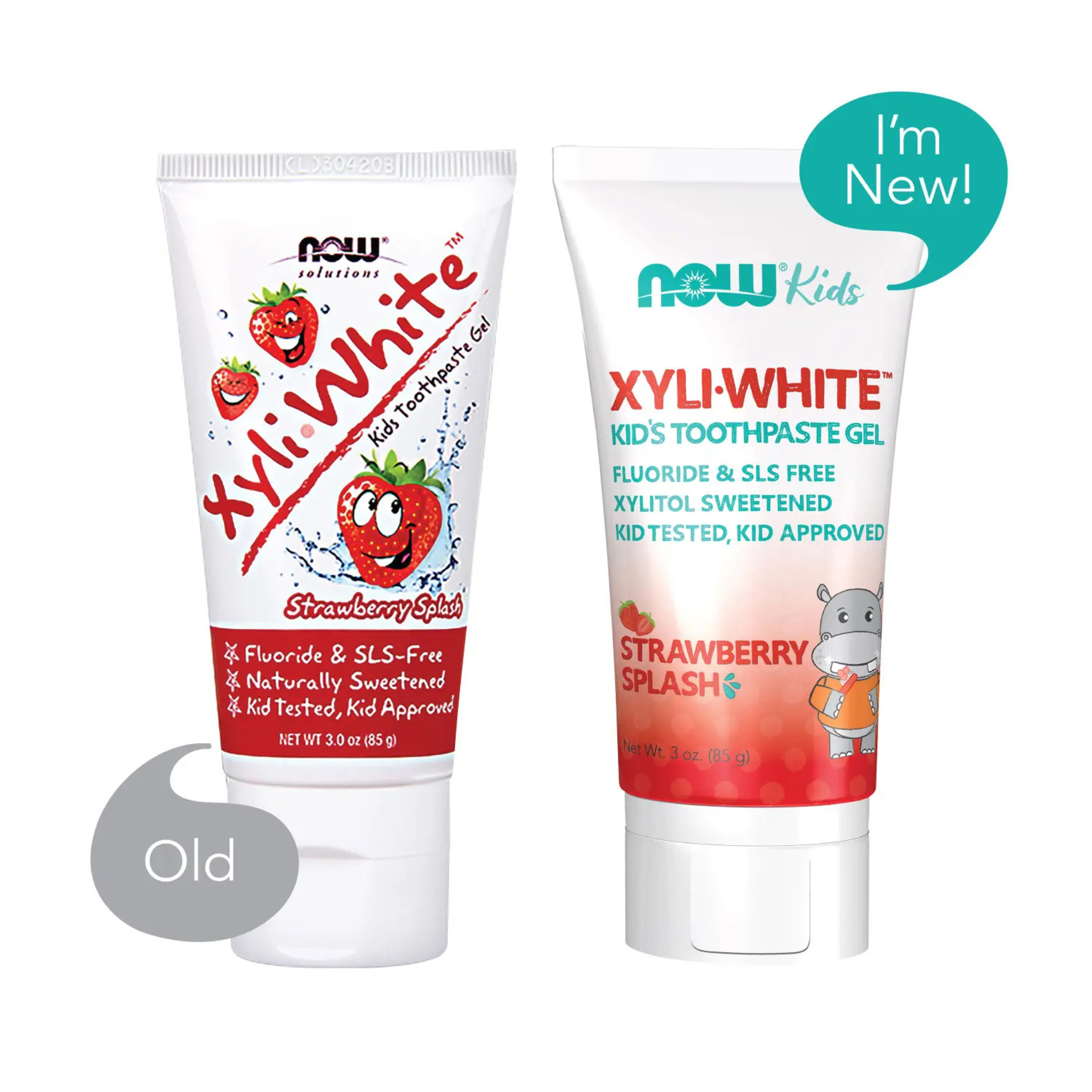 Now Kids - Xyli White Toothpaste Strawberry Splash -  85g