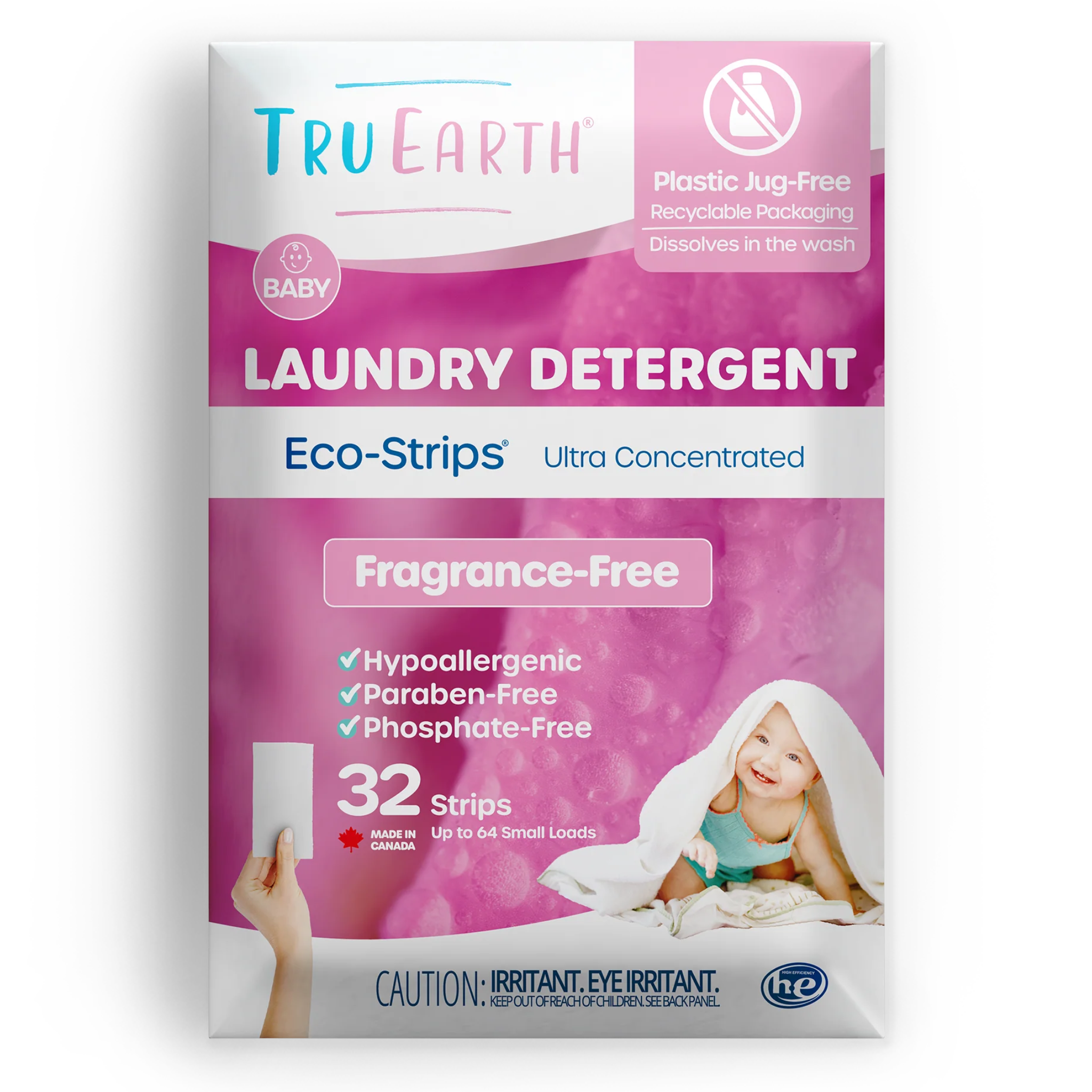 Tru Earth - Eco-Strips Laundry Detergent Baby - 32 Loads