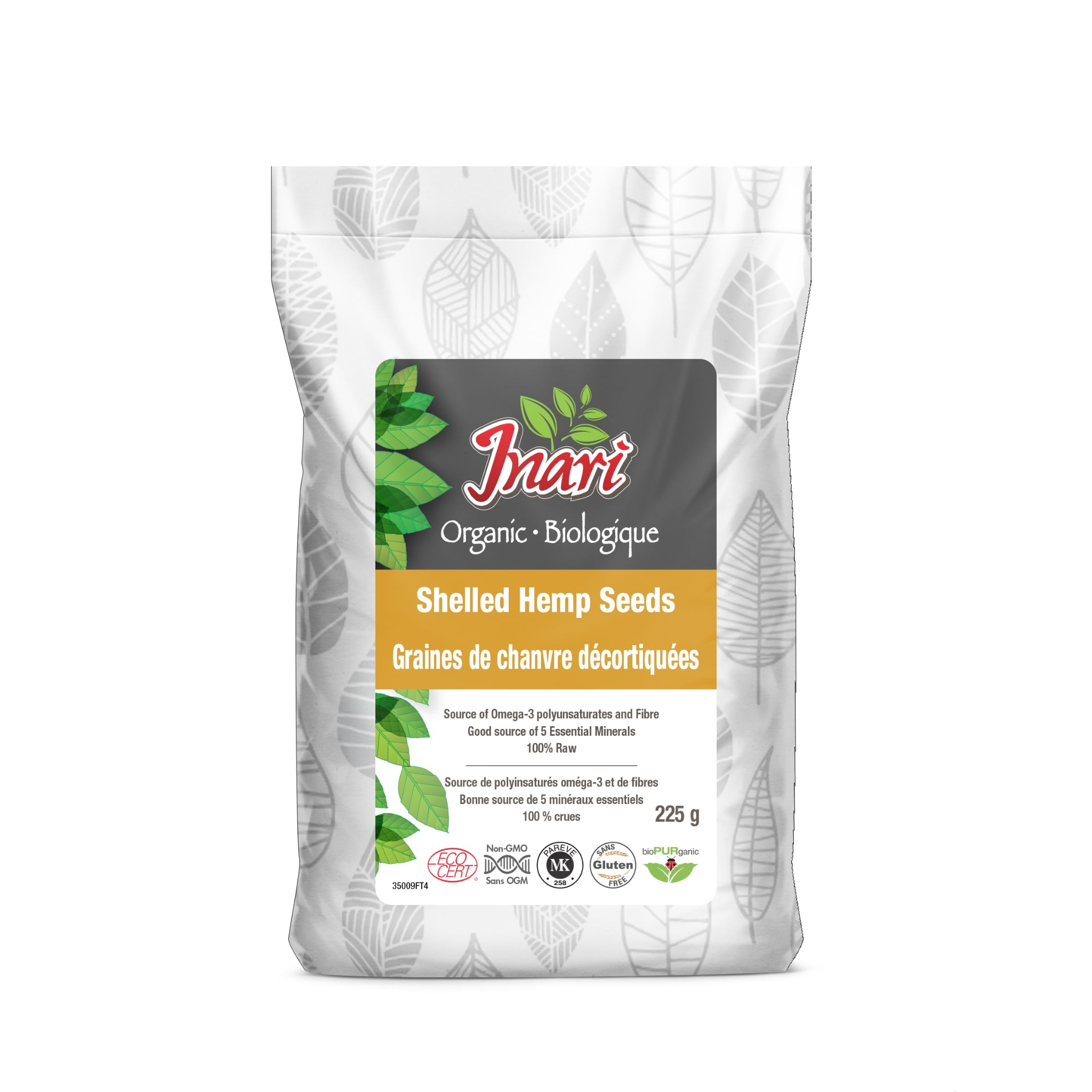 Inari Organic - Shelled Hemp Seeds - 225g (DSLM)
