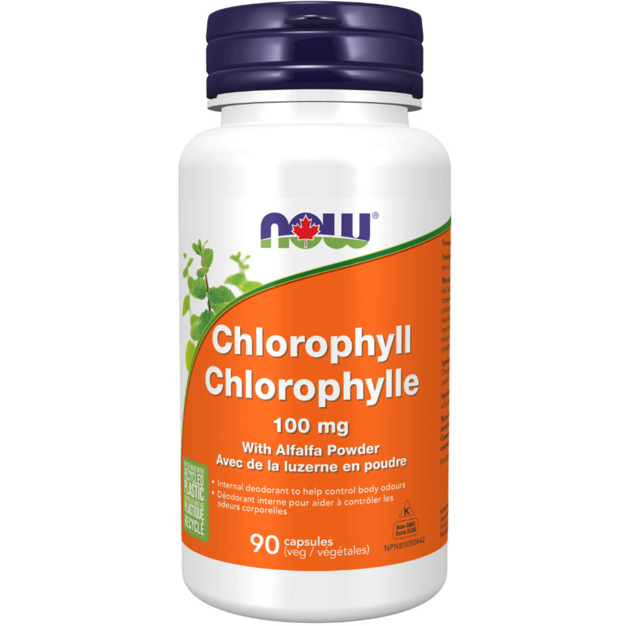 Now - Chlorophyll w/alfalfa - 100mg 90 Veg Capsules
